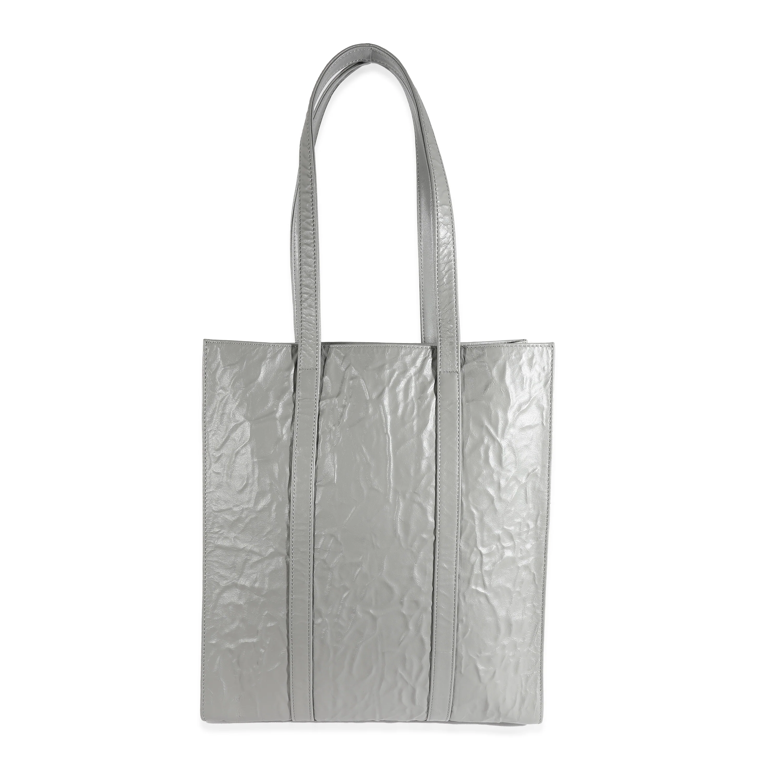 Slate Grey Small Antique Nappa Tote - Image 8