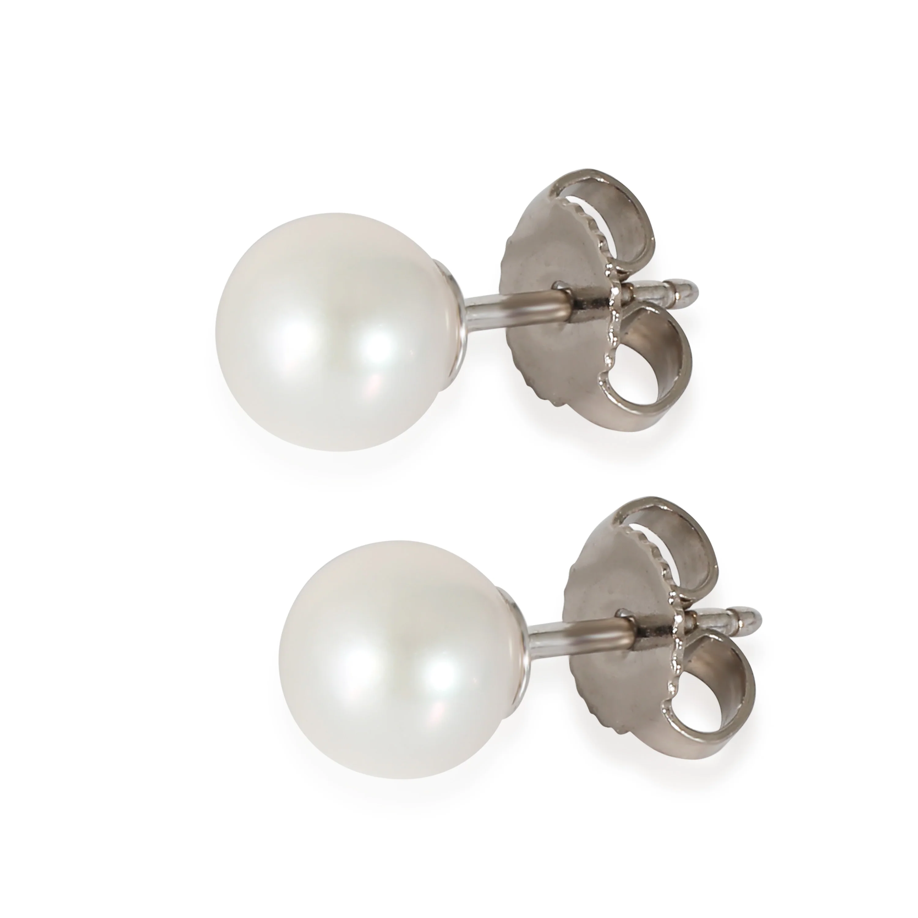 Tiffany & Co. Tiffany Signature 6.5mm Pearls Earrings in 18k White Gold - Image 2