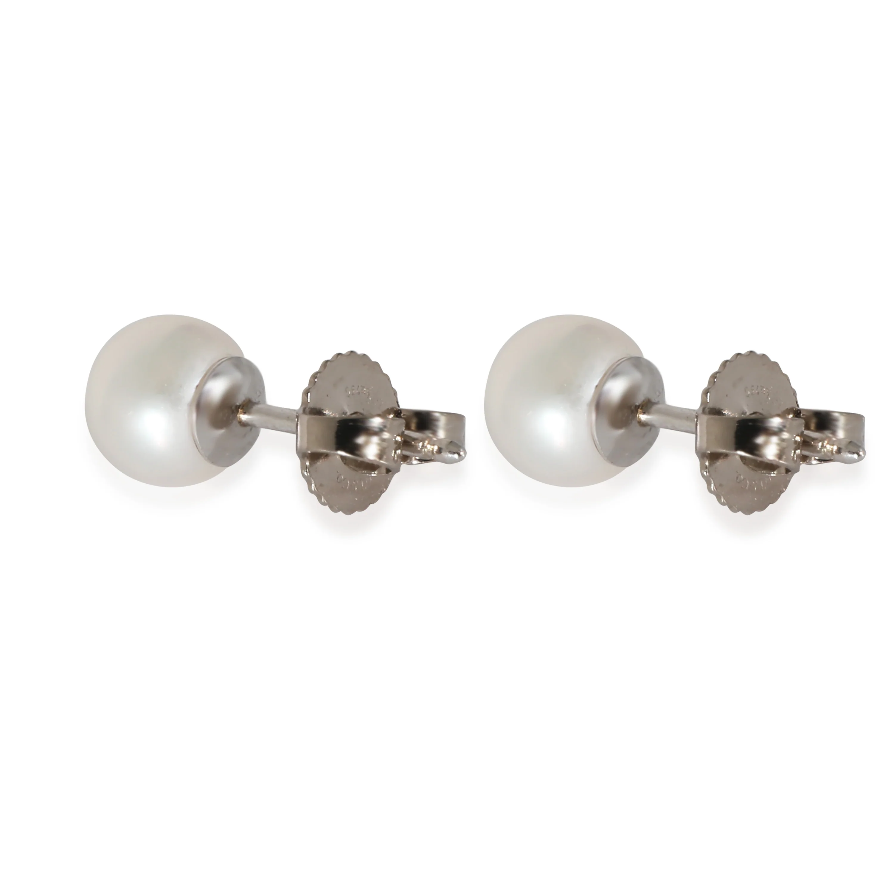 Tiffany & Co. Tiffany Signature 6.5mm Pearls Earrings in 18k White Gold - Image 3