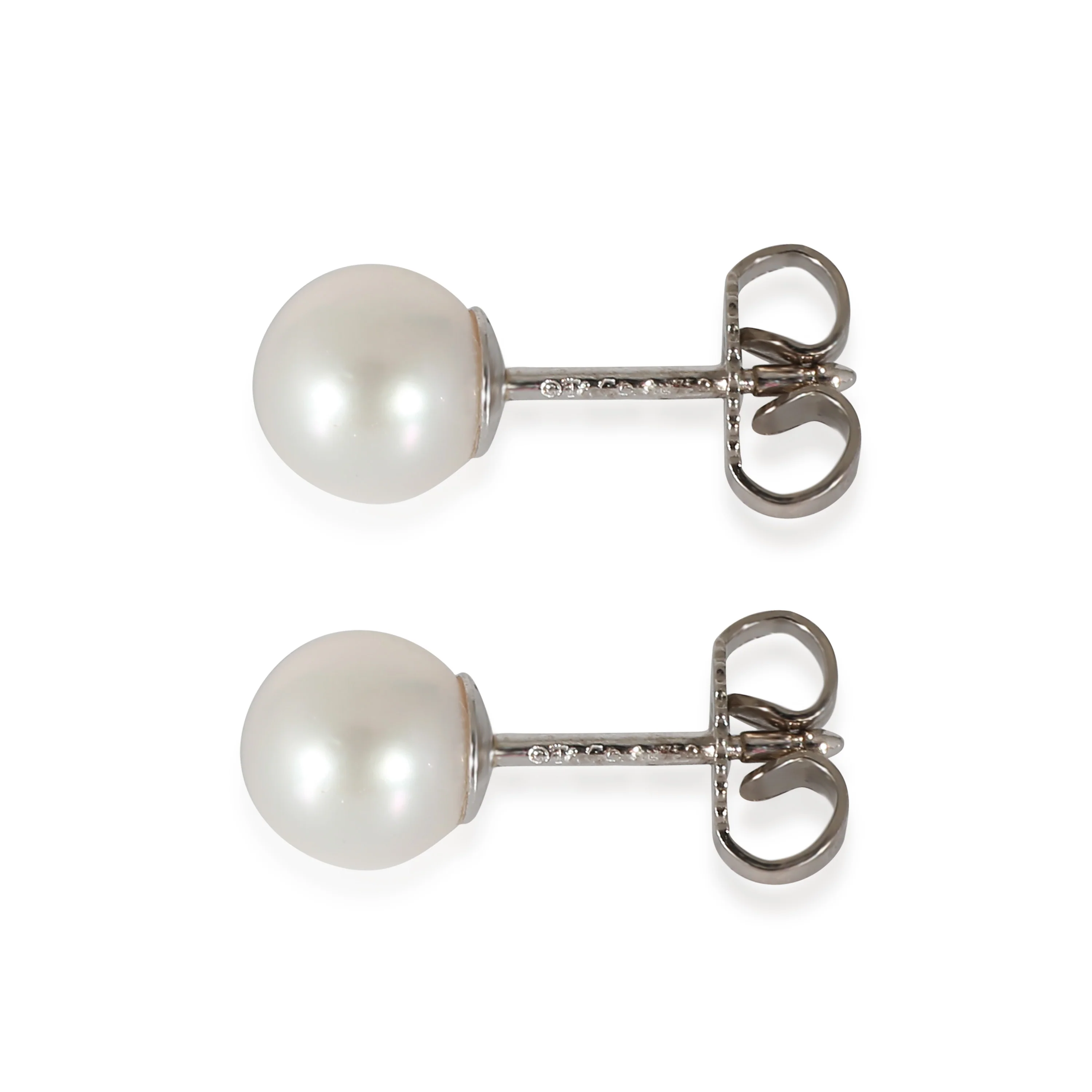 Tiffany & Co. Tiffany Signature 6.5mm Pearls Earrings in 18k White Gold - Image 5