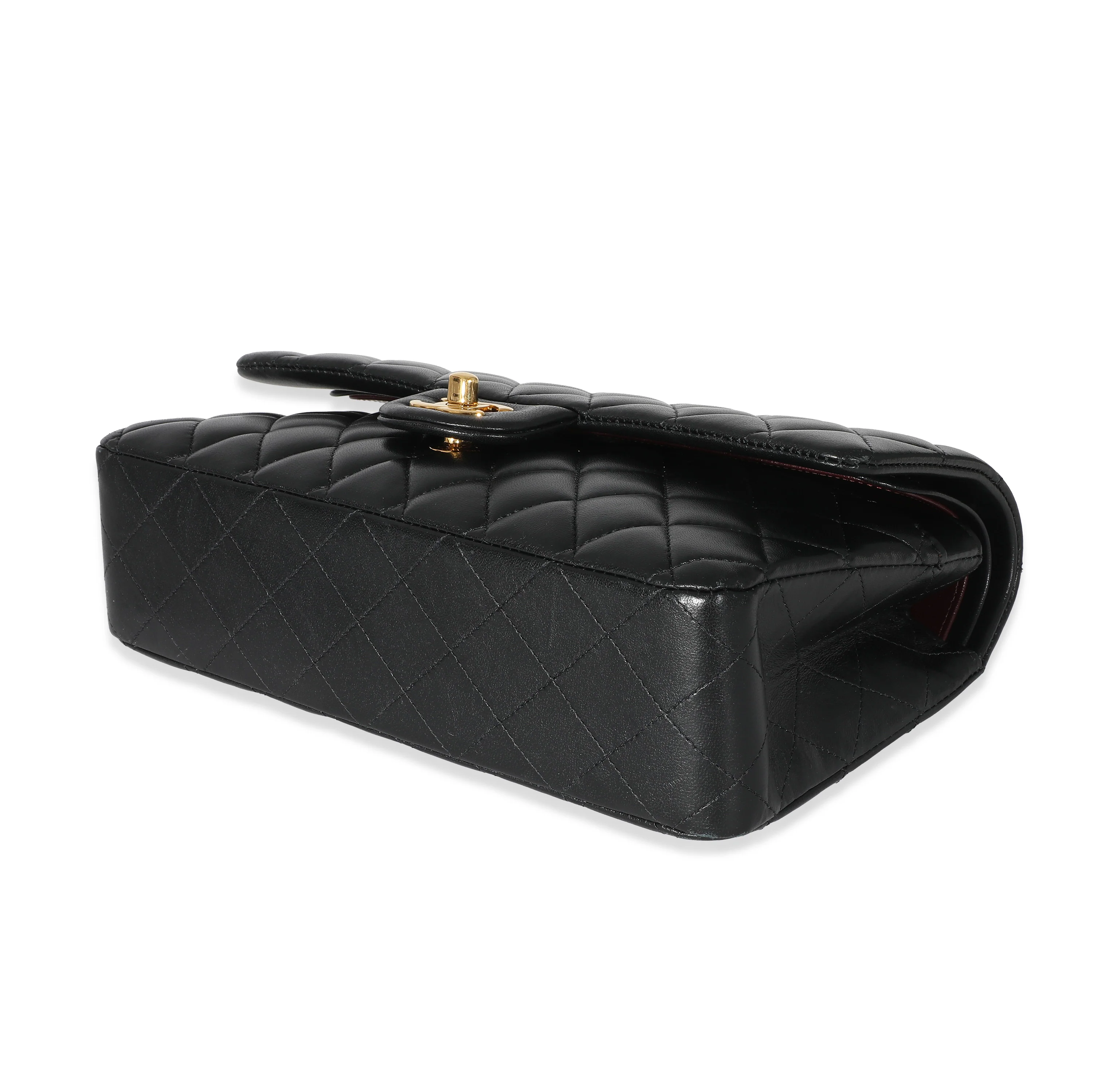 Chanel Black Quilted Lambskin Medium Classic Double Flap Bag - Image 5