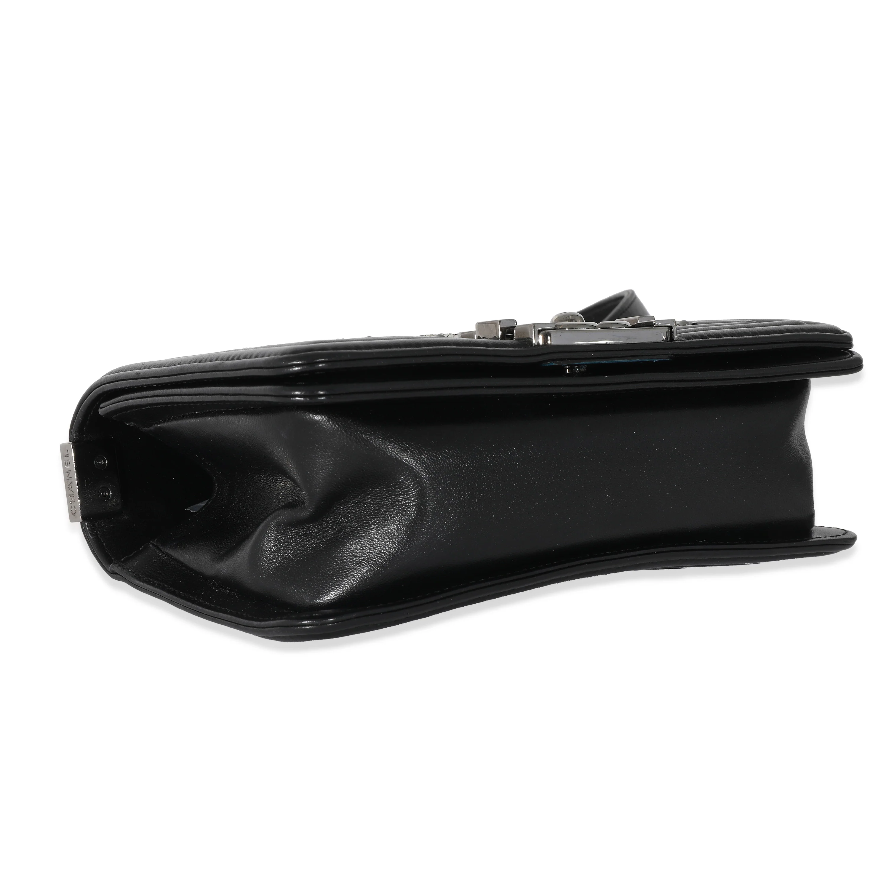 Chanel Black Silver Embellished Small Boy Bag - Image 6