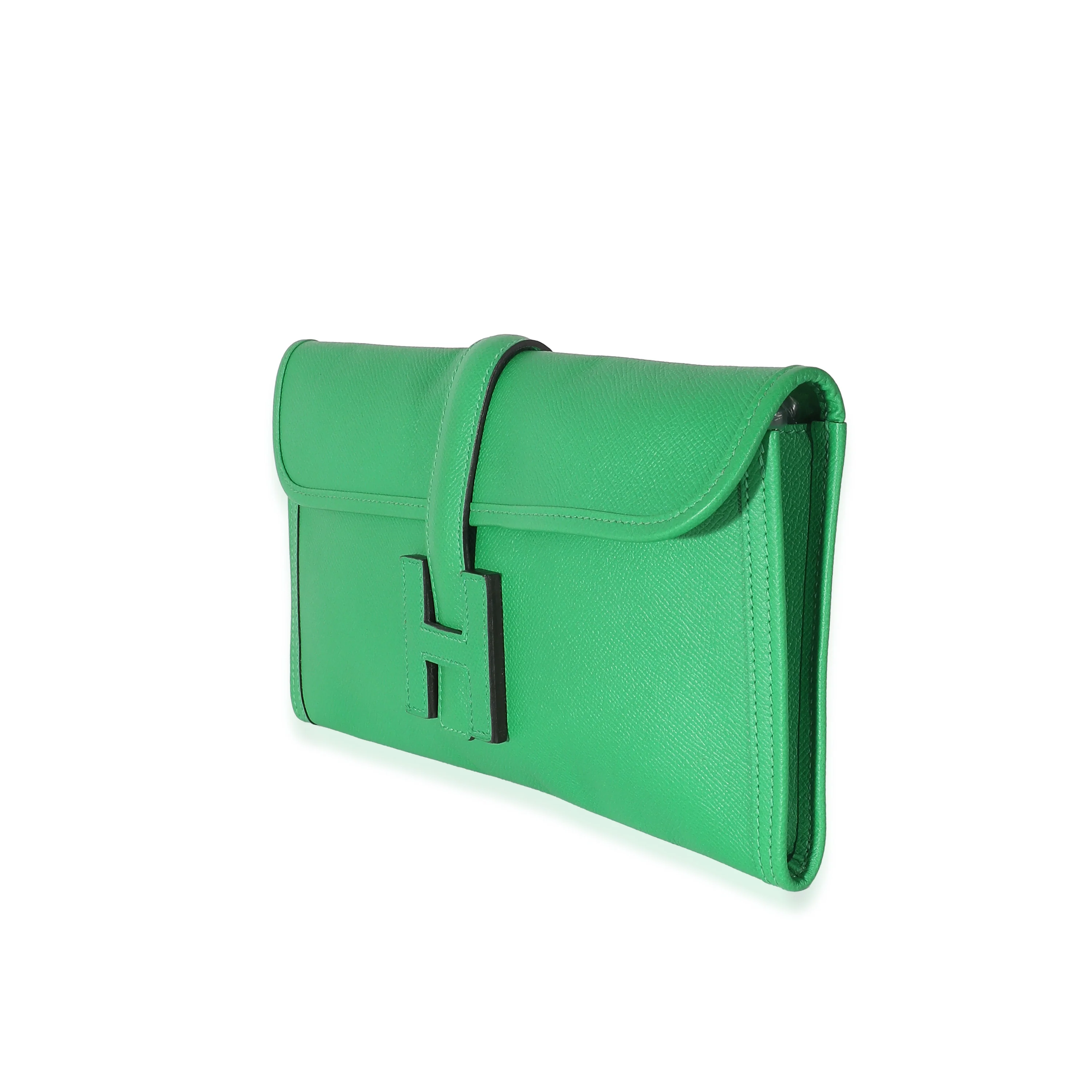 Hermes Epsom Bamboo Elan Jige Clutch 29 - Image 2