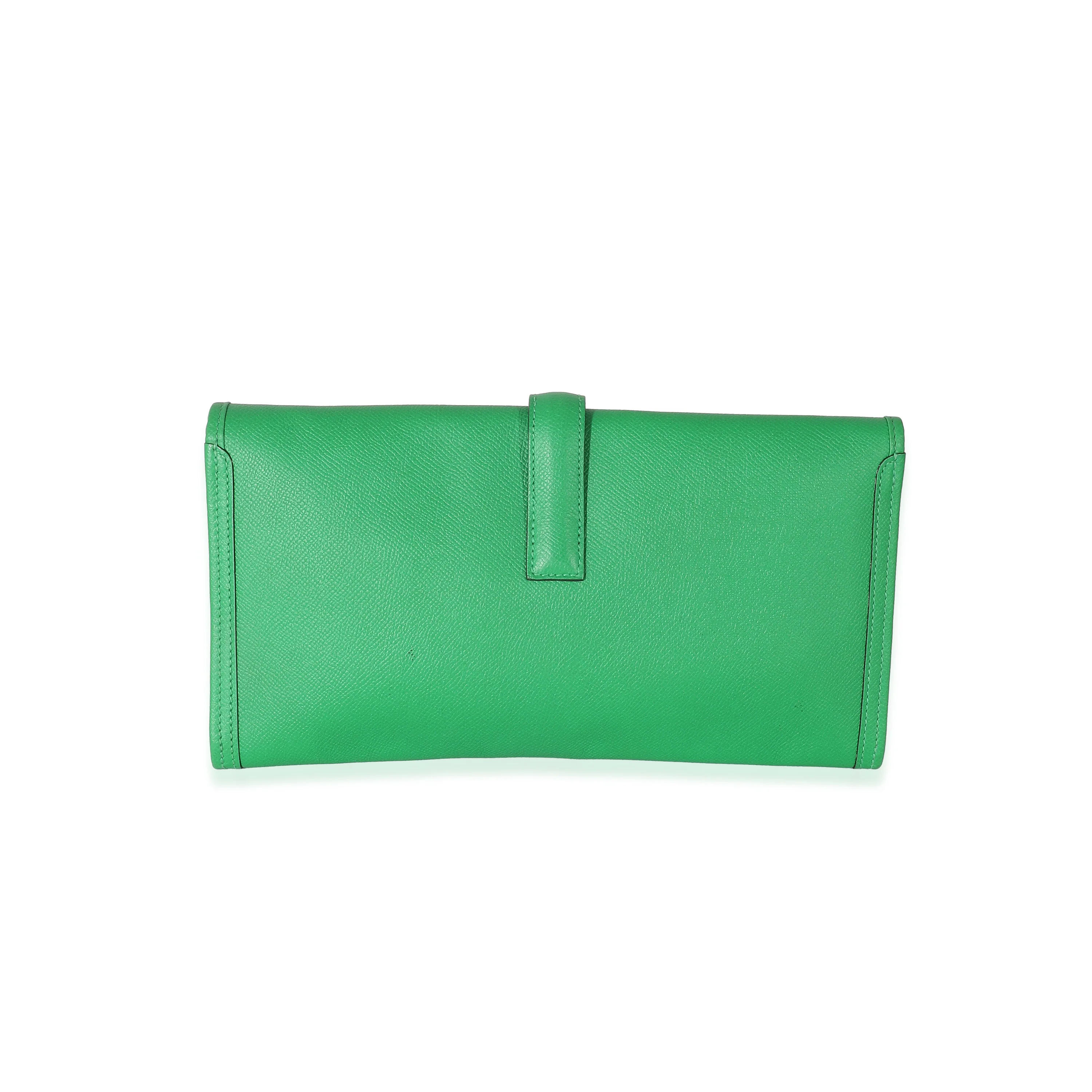 Hermes Epsom Bamboo Elan Jige Clutch 29 - Image 4
