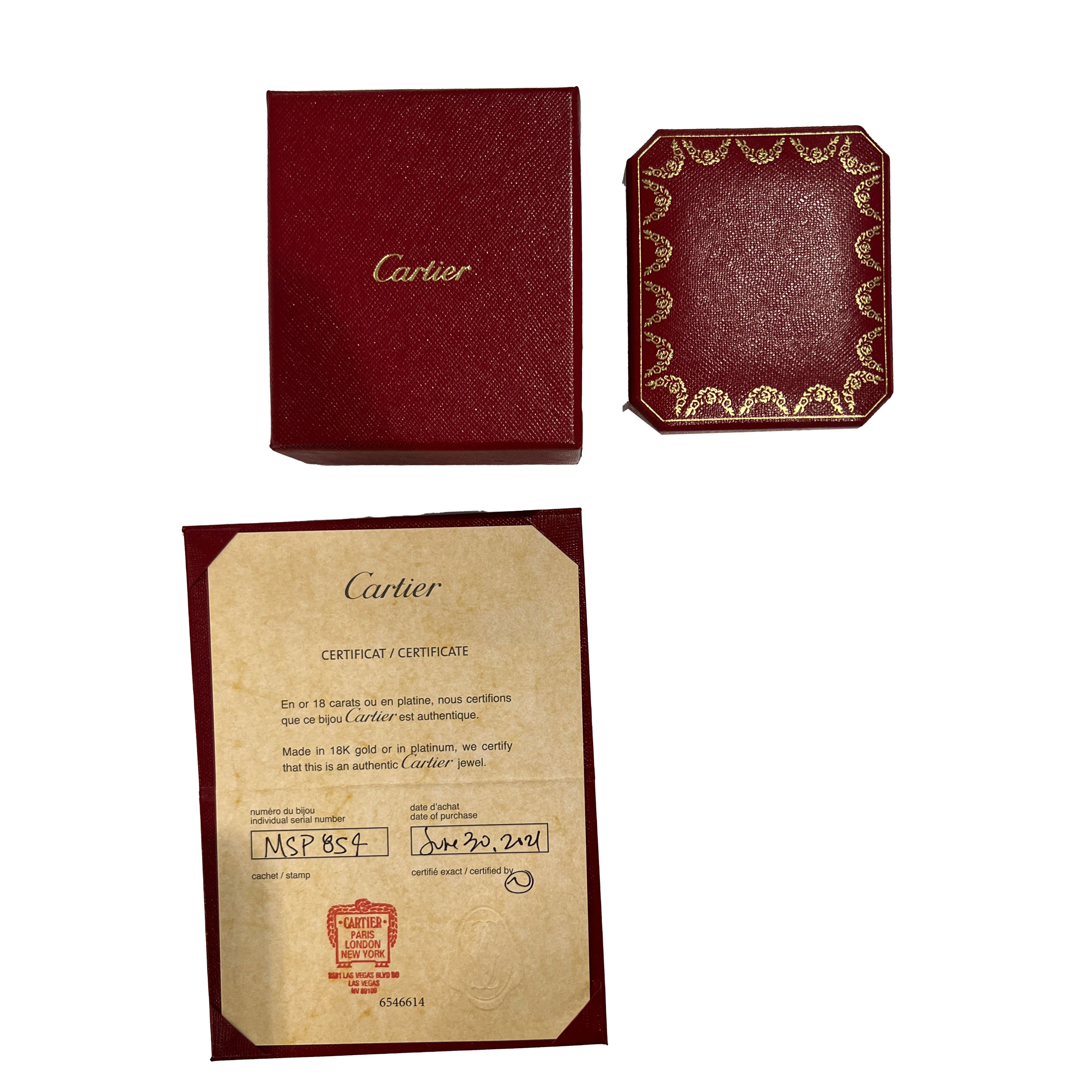 Cartier Trinity Earrings in 18K Tri-Color 0.08 CTW - Image 4