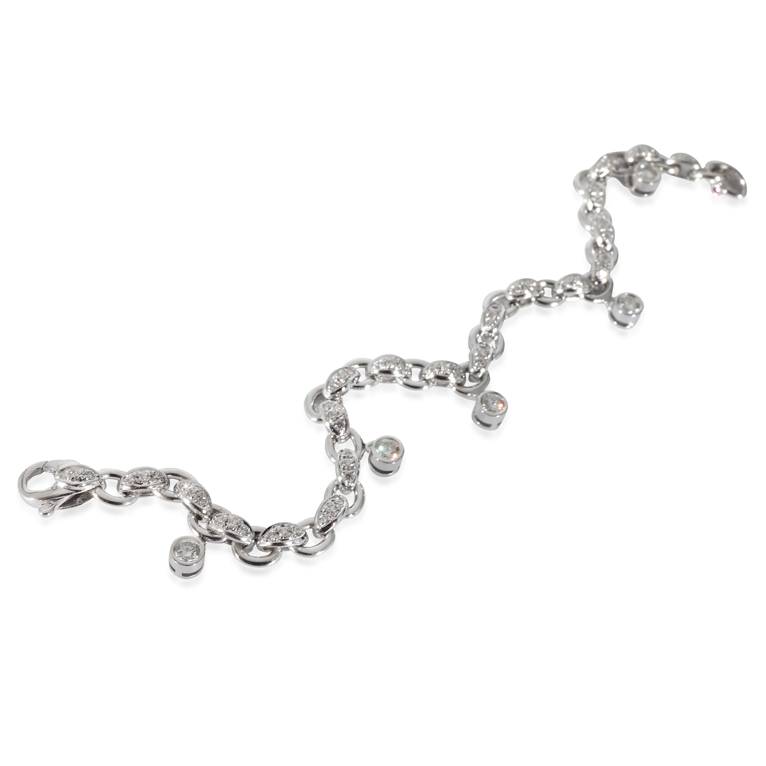 Roberto Coin Mini Cento Bracelet in 18K White Gold 1.8 CTW - Image 2