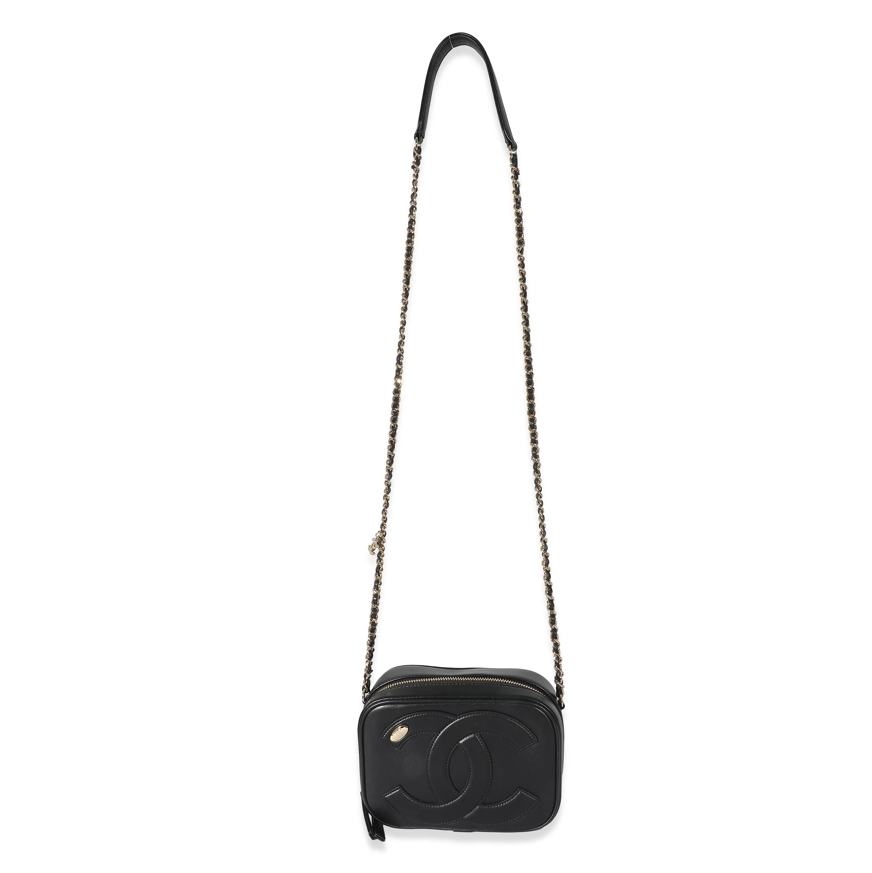 Chanel Black Lambskin CC Mania Camera Bag - Image 7