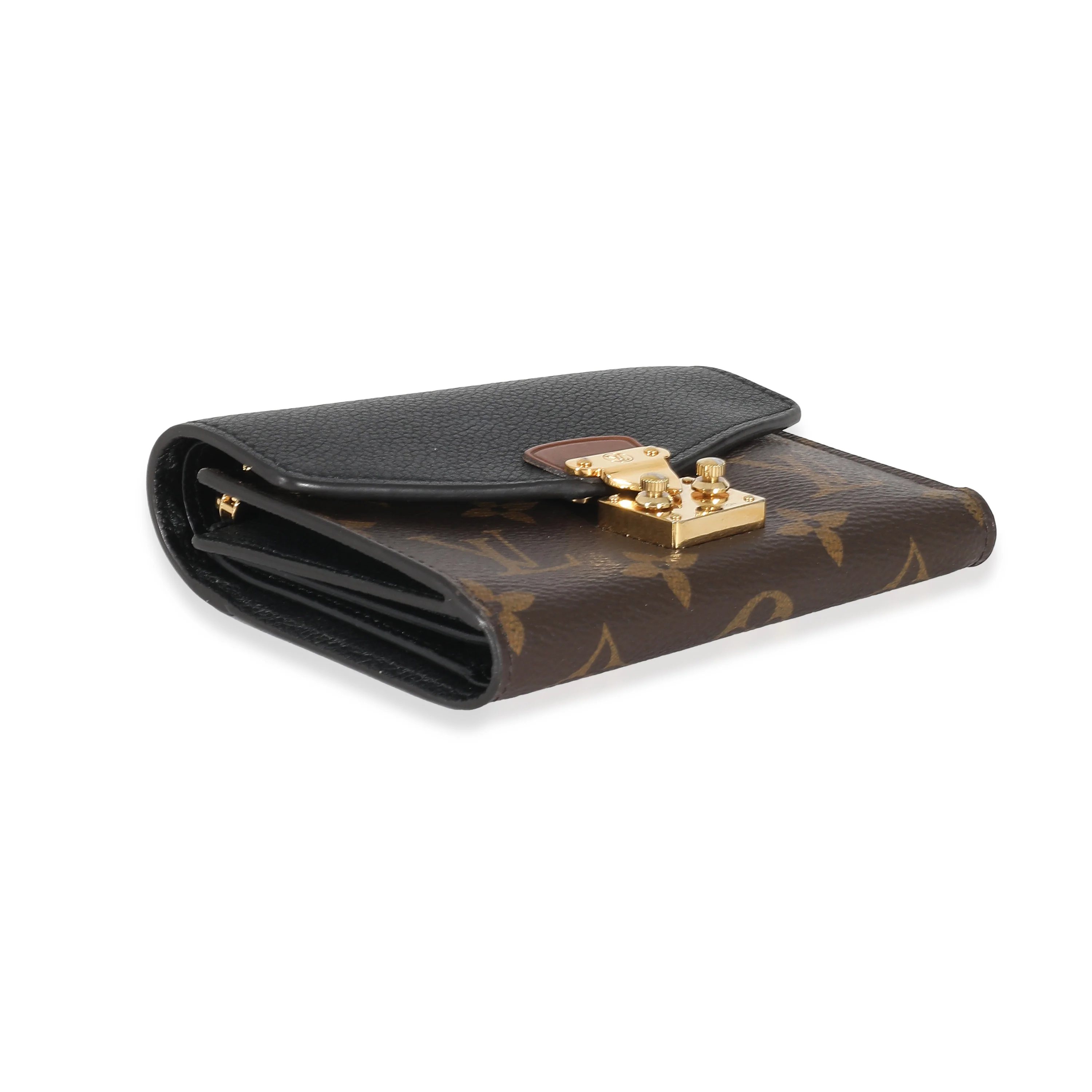 Louis Vuitton Black Monogram Pallas Compact Wallet NM - Image 3