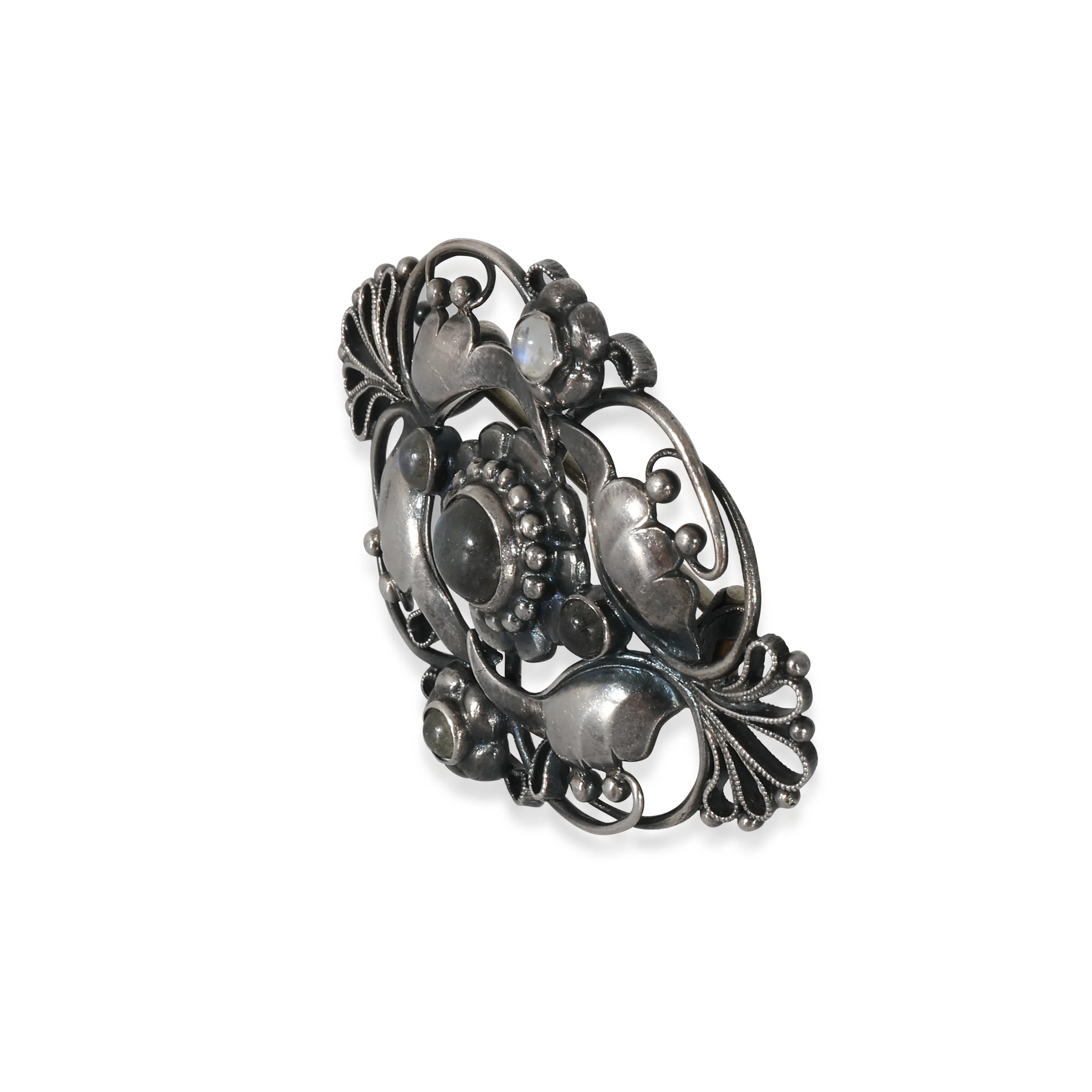 Georg Jensen Vintage Labradorite Brooch in  Silver - Image 2