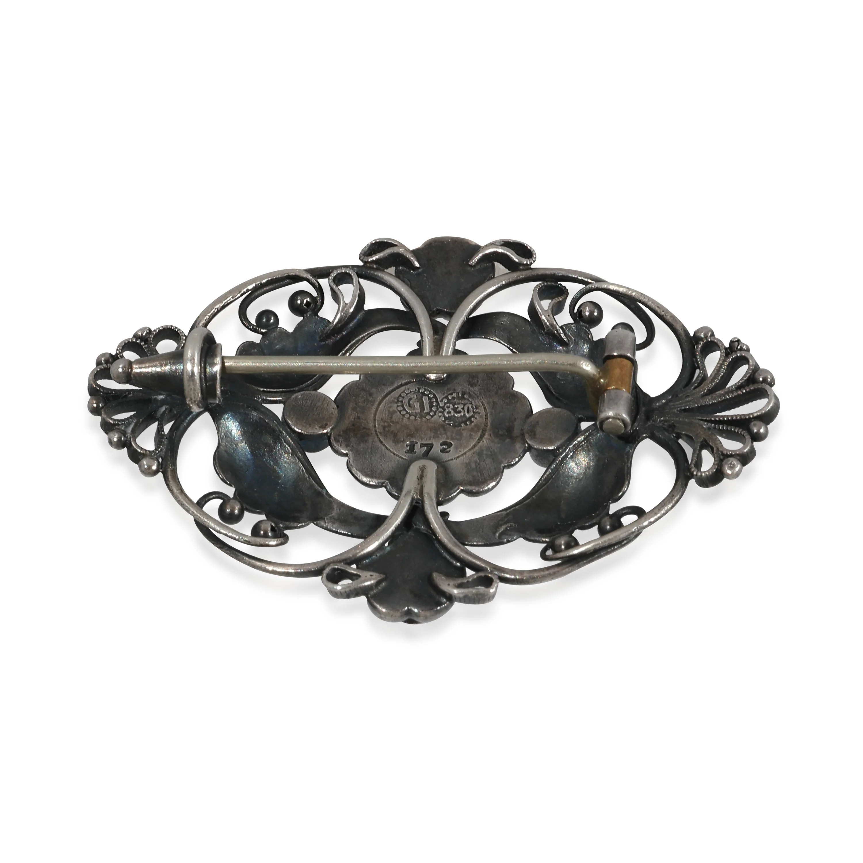 Georg Jensen Vintage Labradorite Brooch in  Silver - Image 3