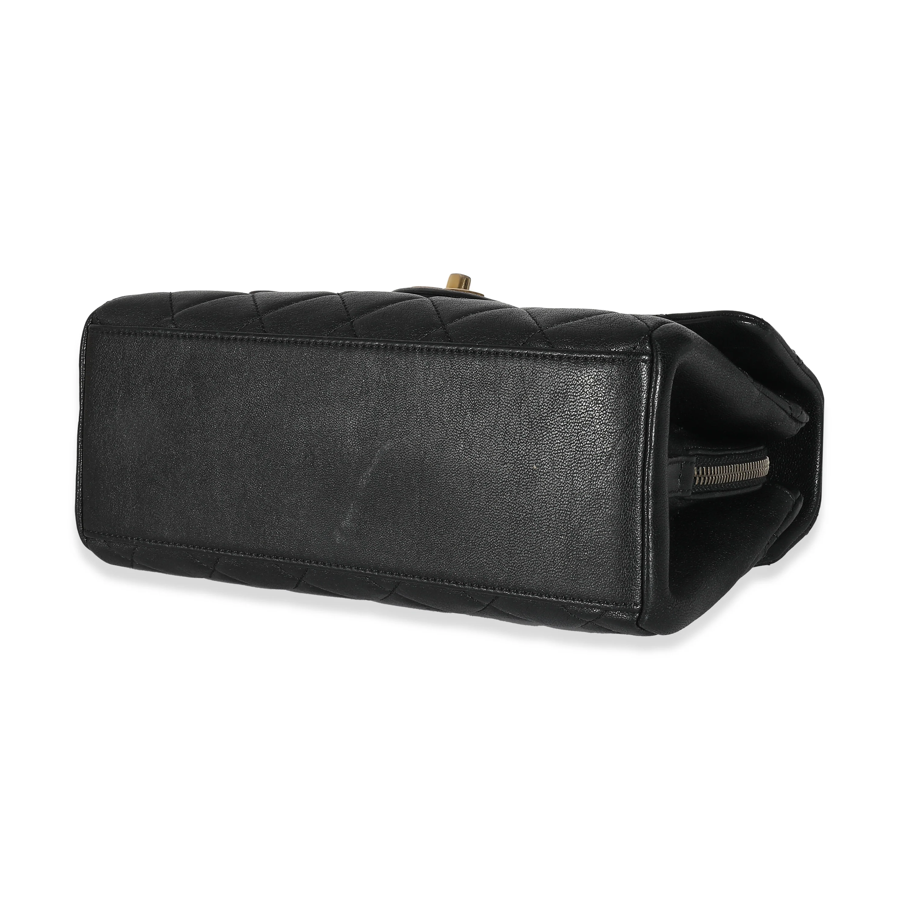 Chanel Black Calfskin Medium Trapezio Flap Bag - Image 4