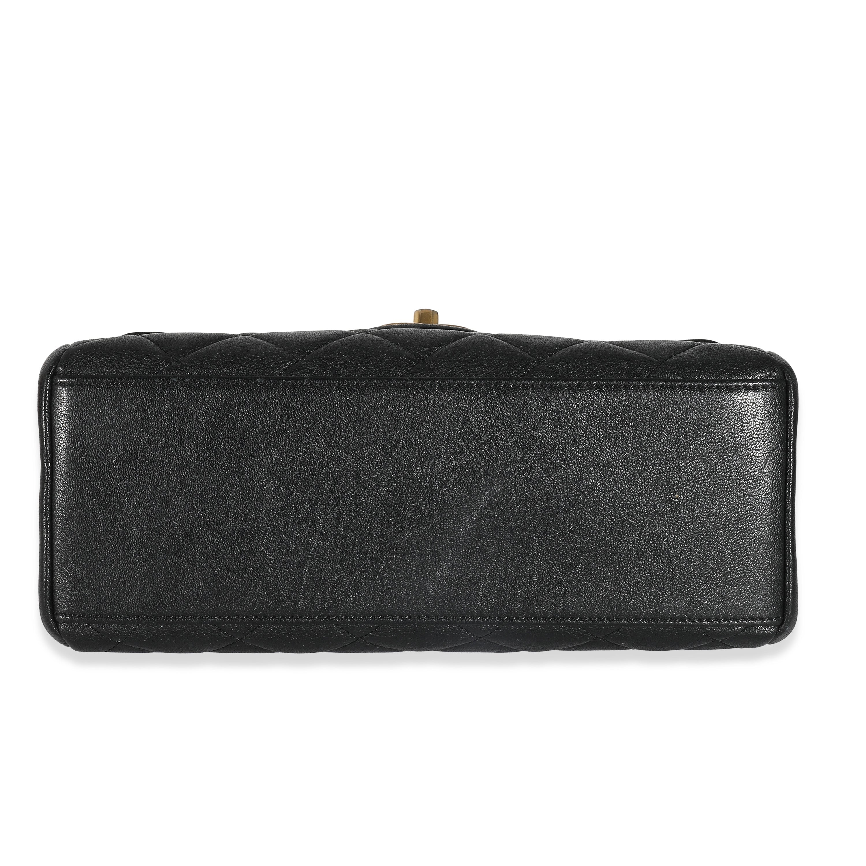 Chanel Black Calfskin Medium Trapezio Flap Bag - Image 5