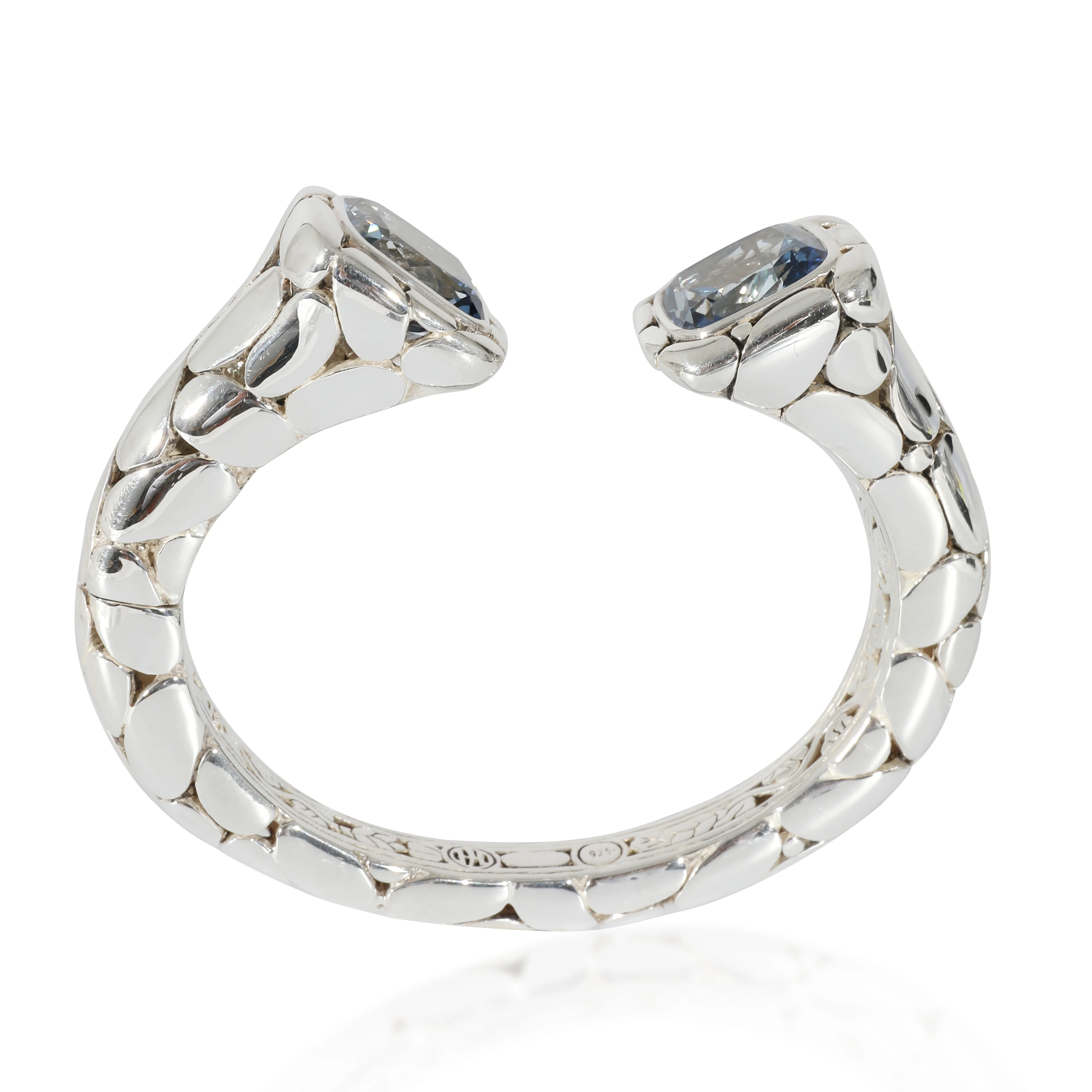 Coated Topaz Batu Kali Hinged Cuff in Sterling Silver - Image 5