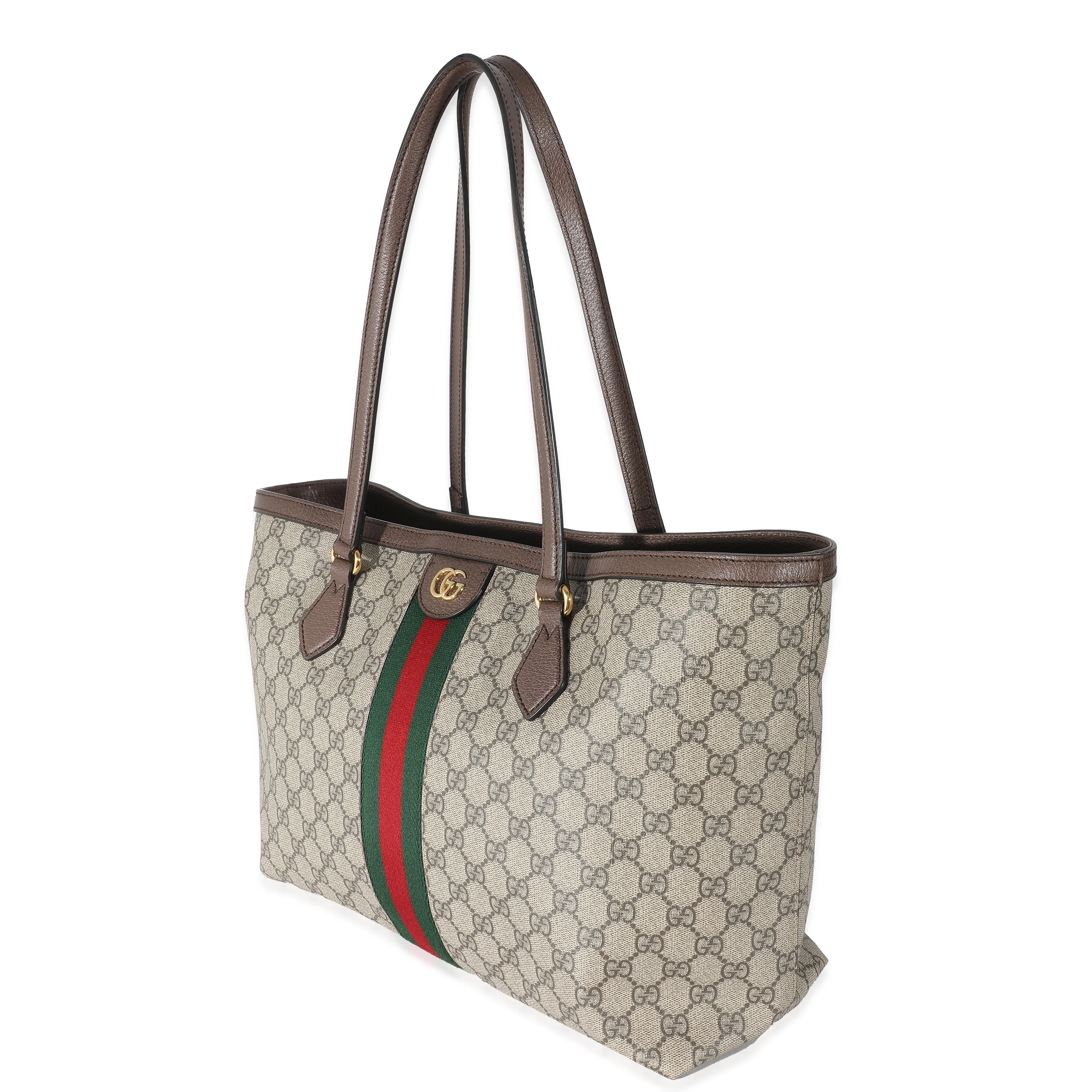 Gucci Beige GG Supreme Medium Ophidia Tote - Image 2