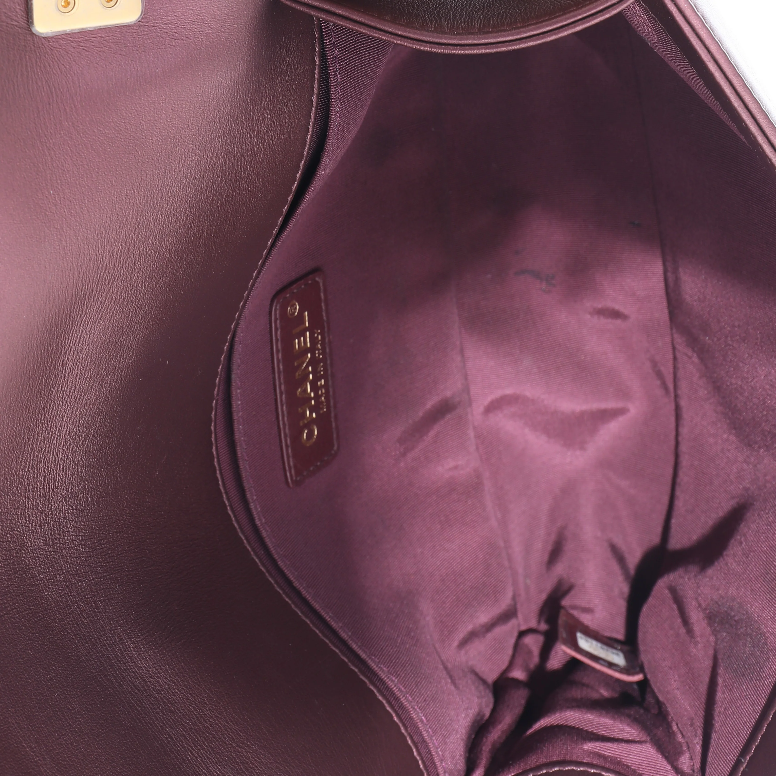 Purple Metallic Lambskin Medium Boy Bag - Image 8