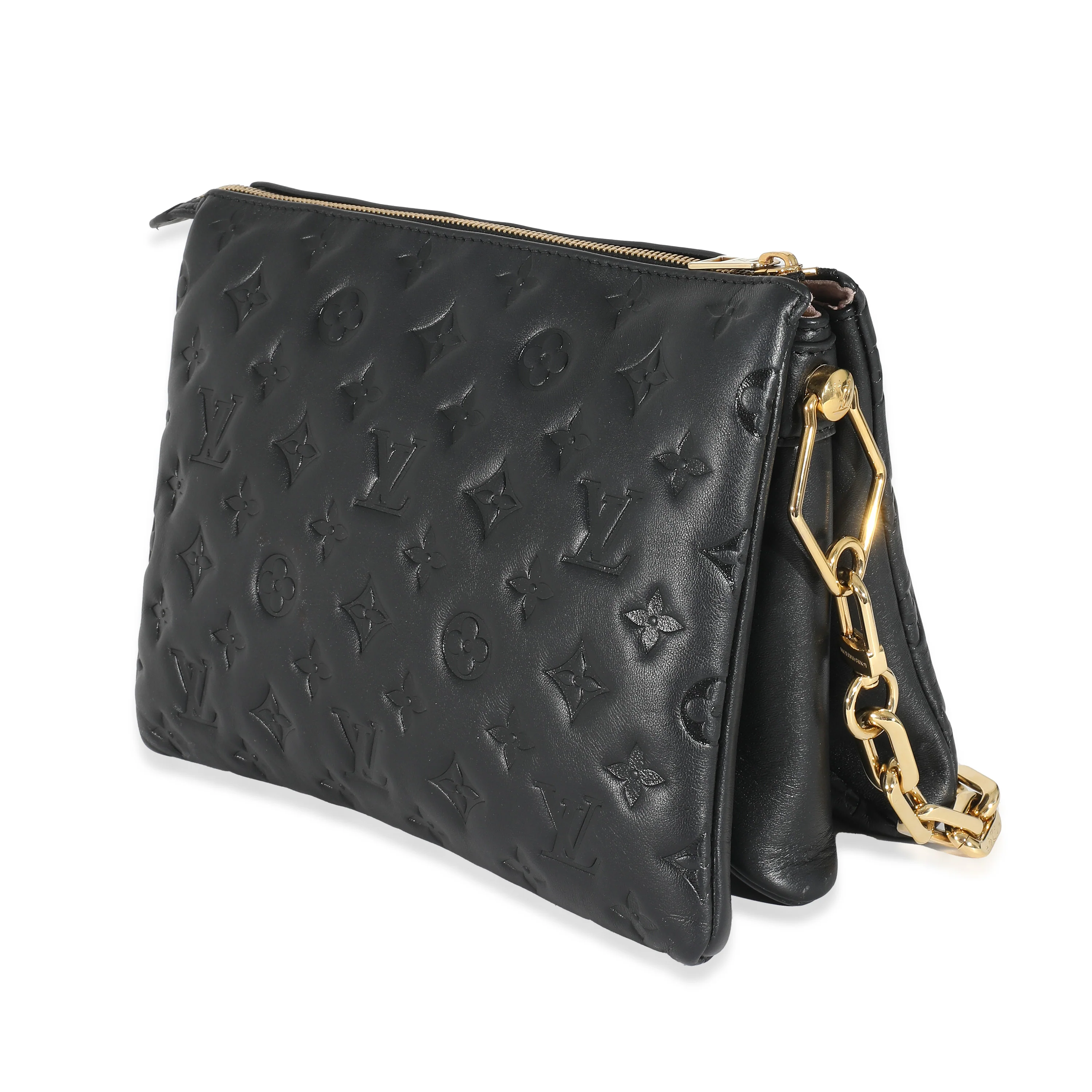 Louis Vuitton Black Puffy Lambskin Coussin PM - Image 2