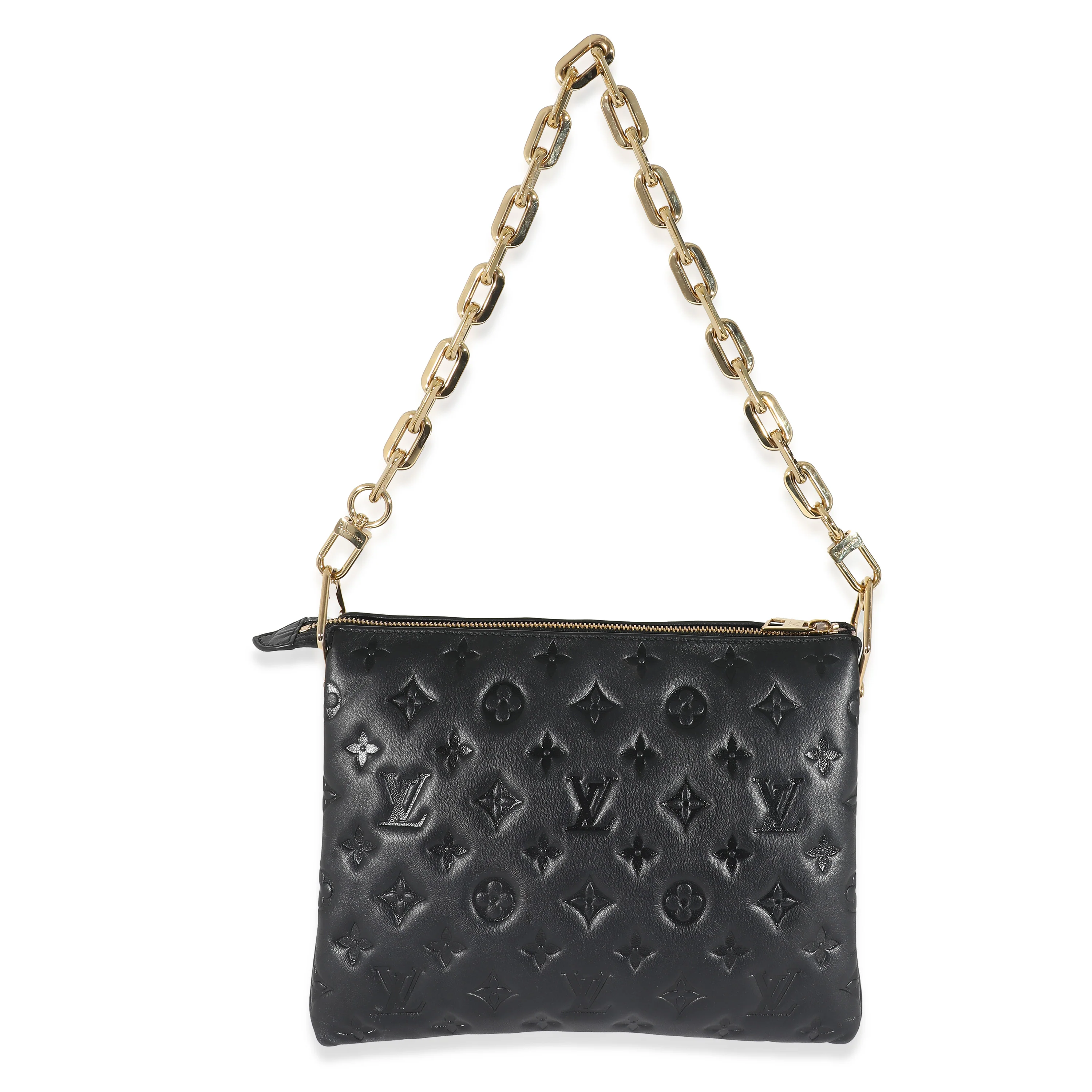 Louis Vuitton Black Puffy Lambskin Coussin PM - Image 7