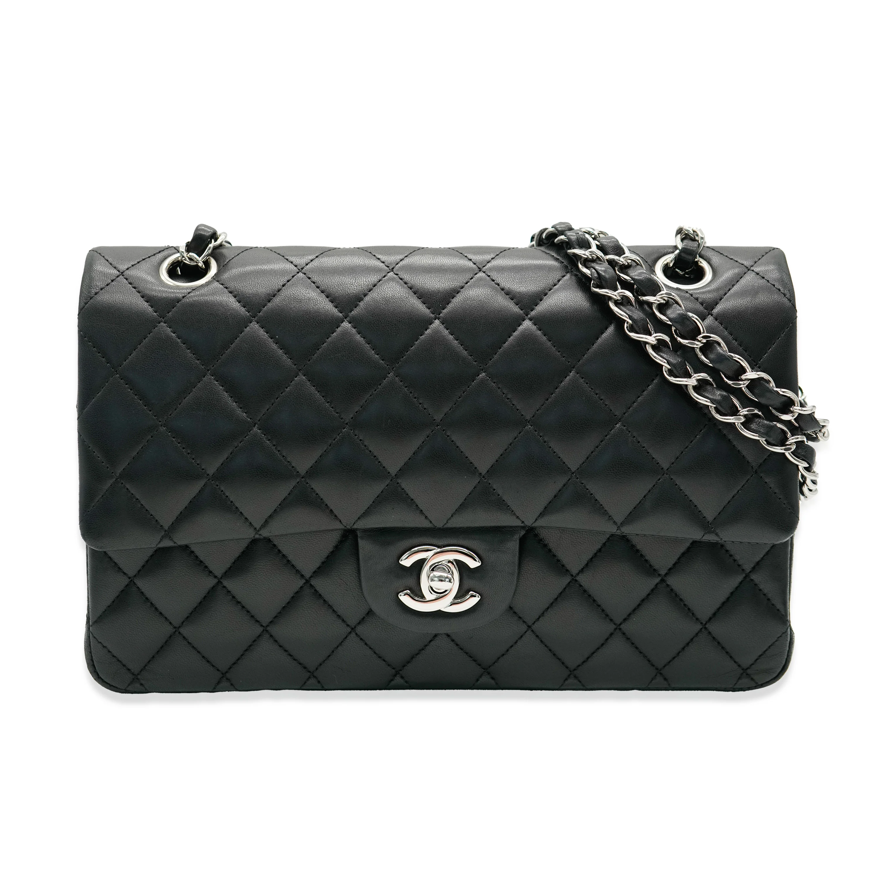 Chanel Black Quilted Lambskin Medium Classic Flap