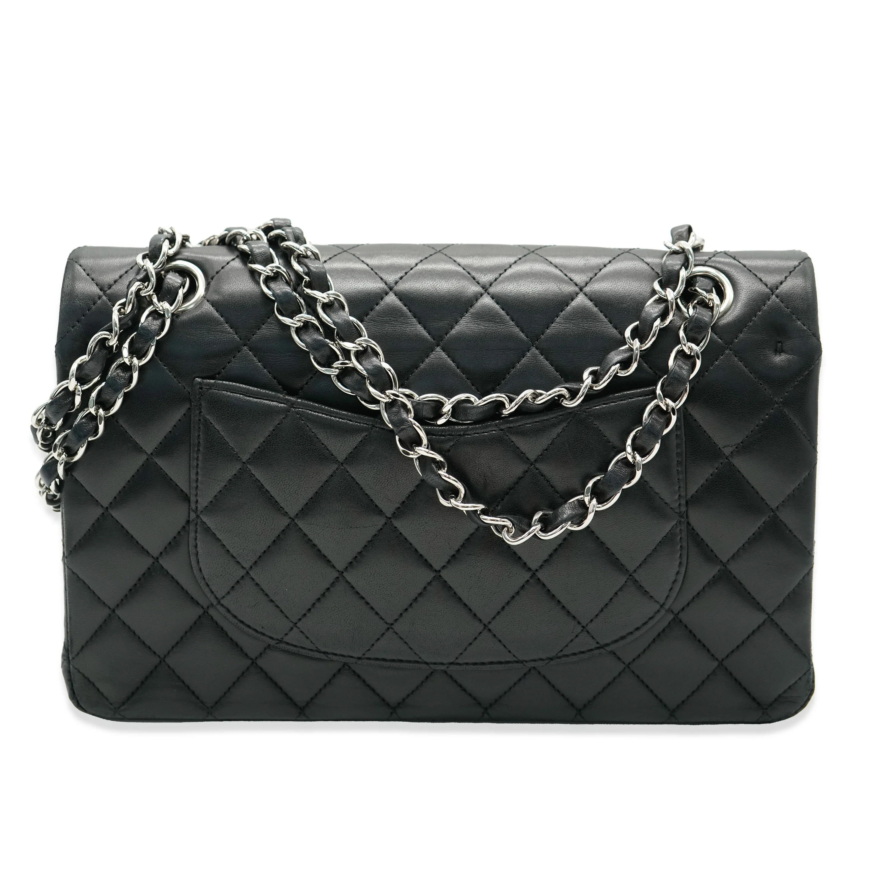Chanel Black Quilted Lambskin Medium Classic Flap - Image 2