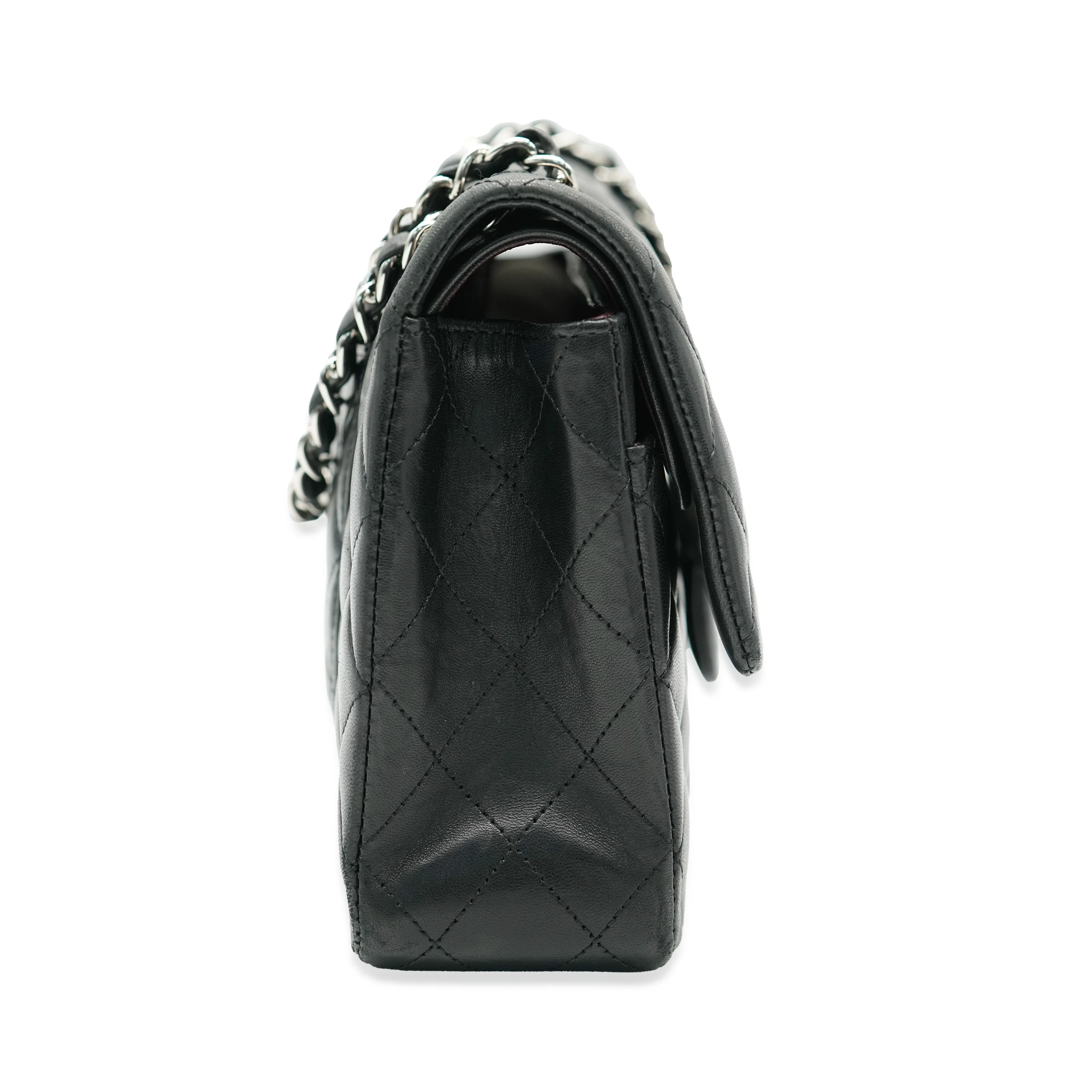 Chanel Black Quilted Lambskin Medium Classic Flap - Image 3