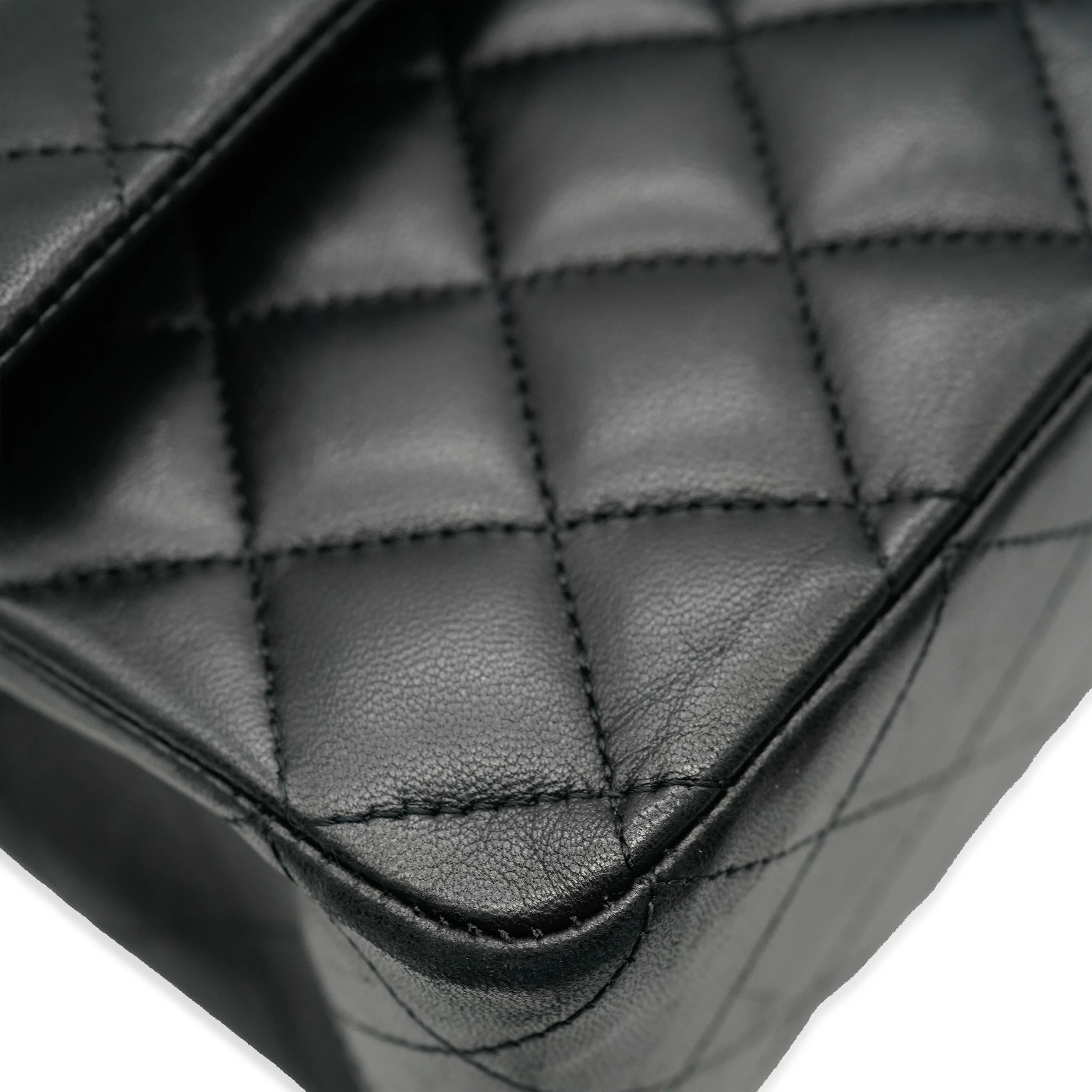 Chanel Black Quilted Lambskin Medium Classic Flap - Image 4
