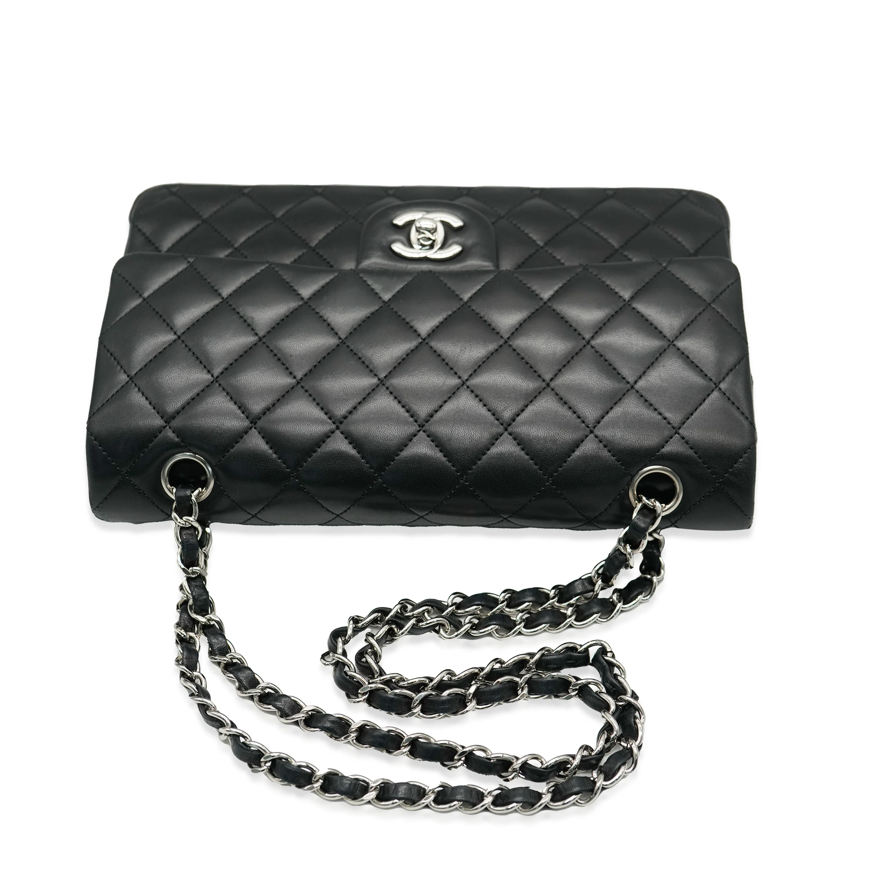 Chanel Black Quilted Lambskin Medium Classic Flap - Image 7