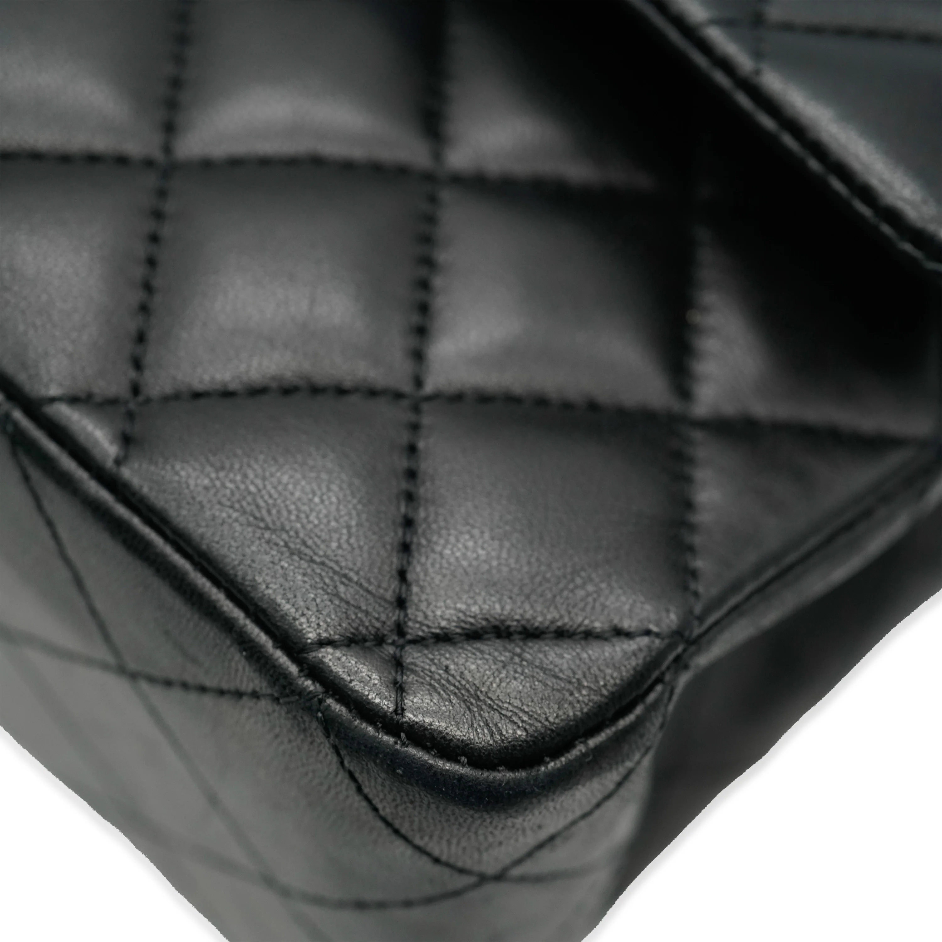 Chanel Black Quilted Lambskin Medium Classic Flap - Image 8