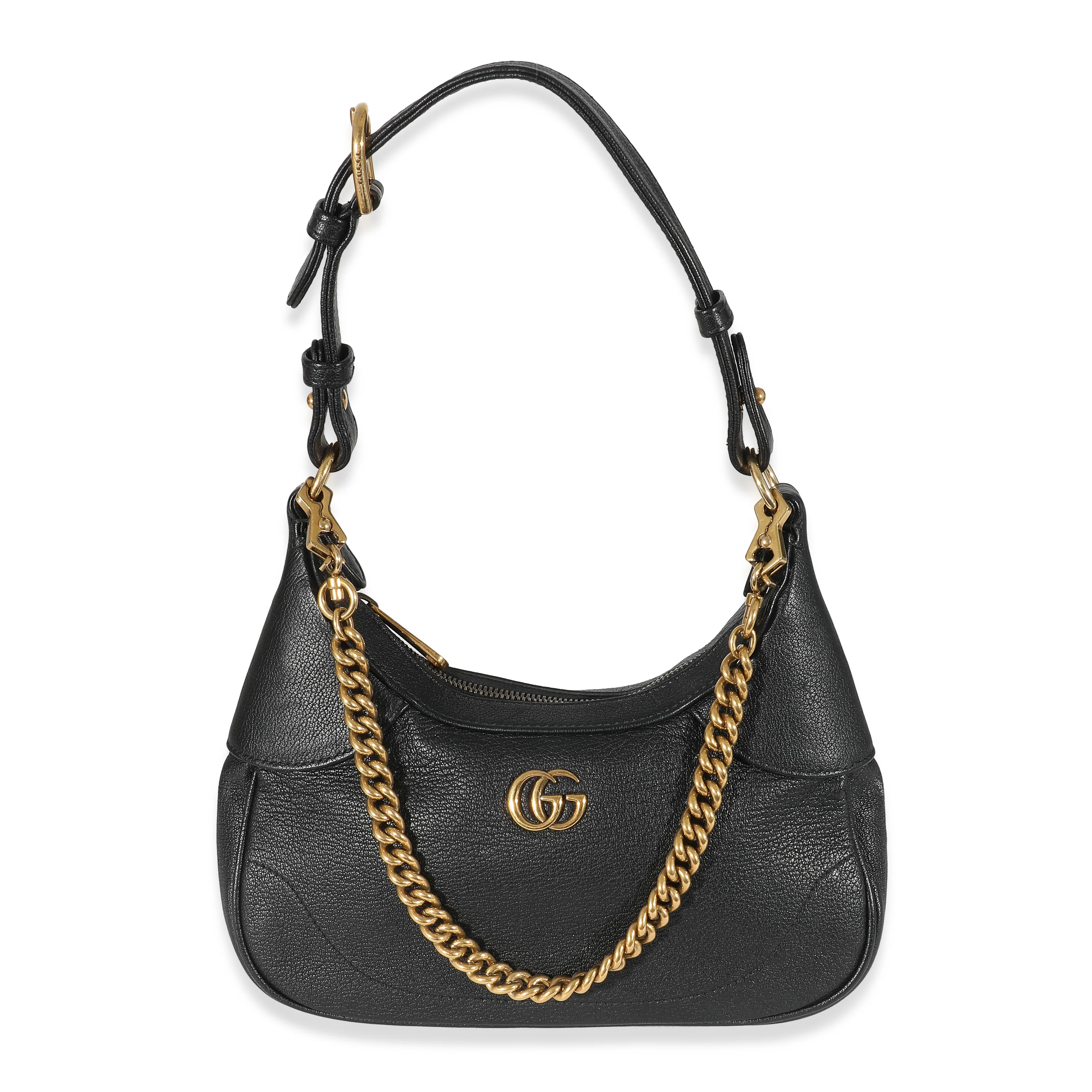 Gucci Black Goatskin Small Aphrodite Shoulder Bag