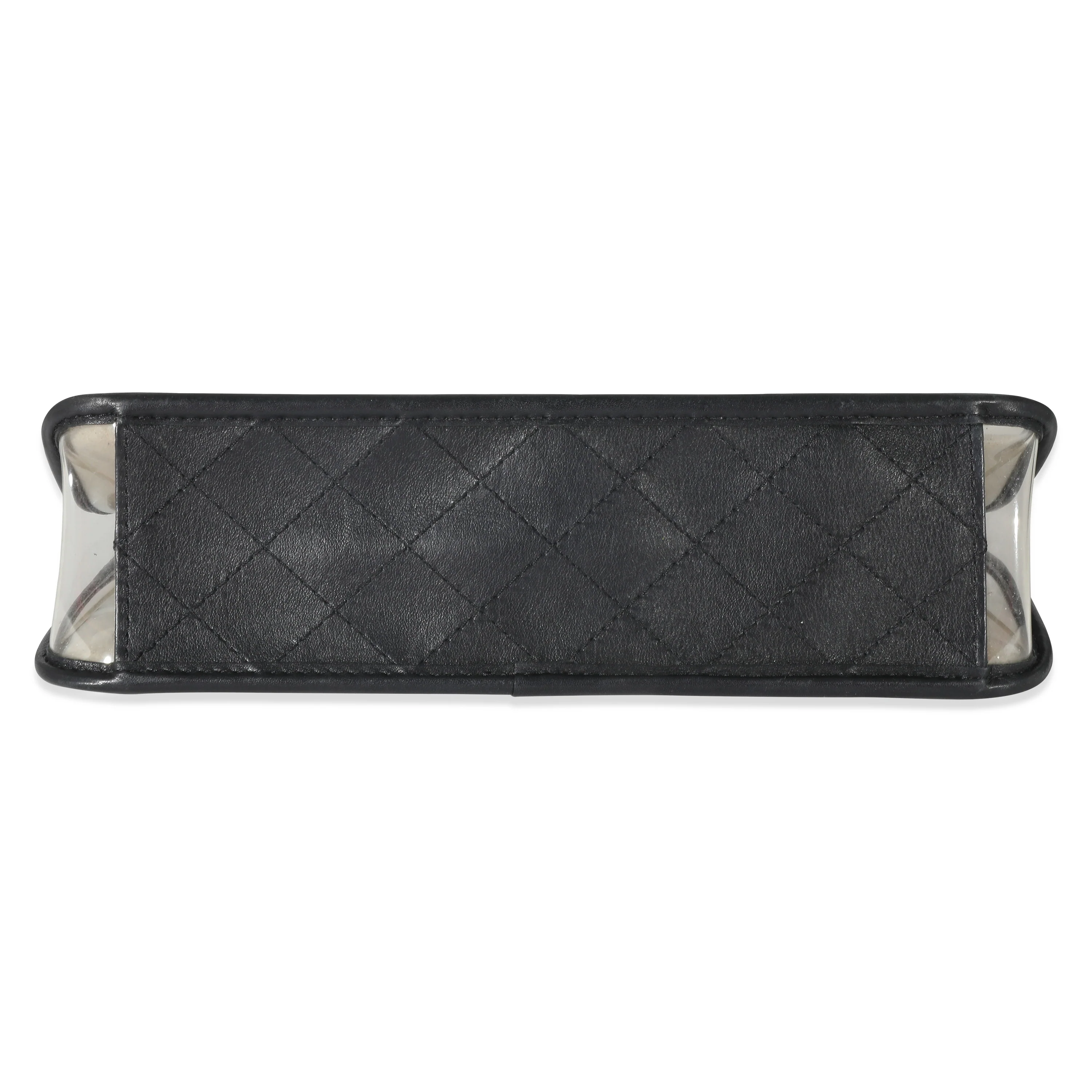 Chanel Black Lambskin PVC Sand By The Sea Medium Flap Bag - Image 5