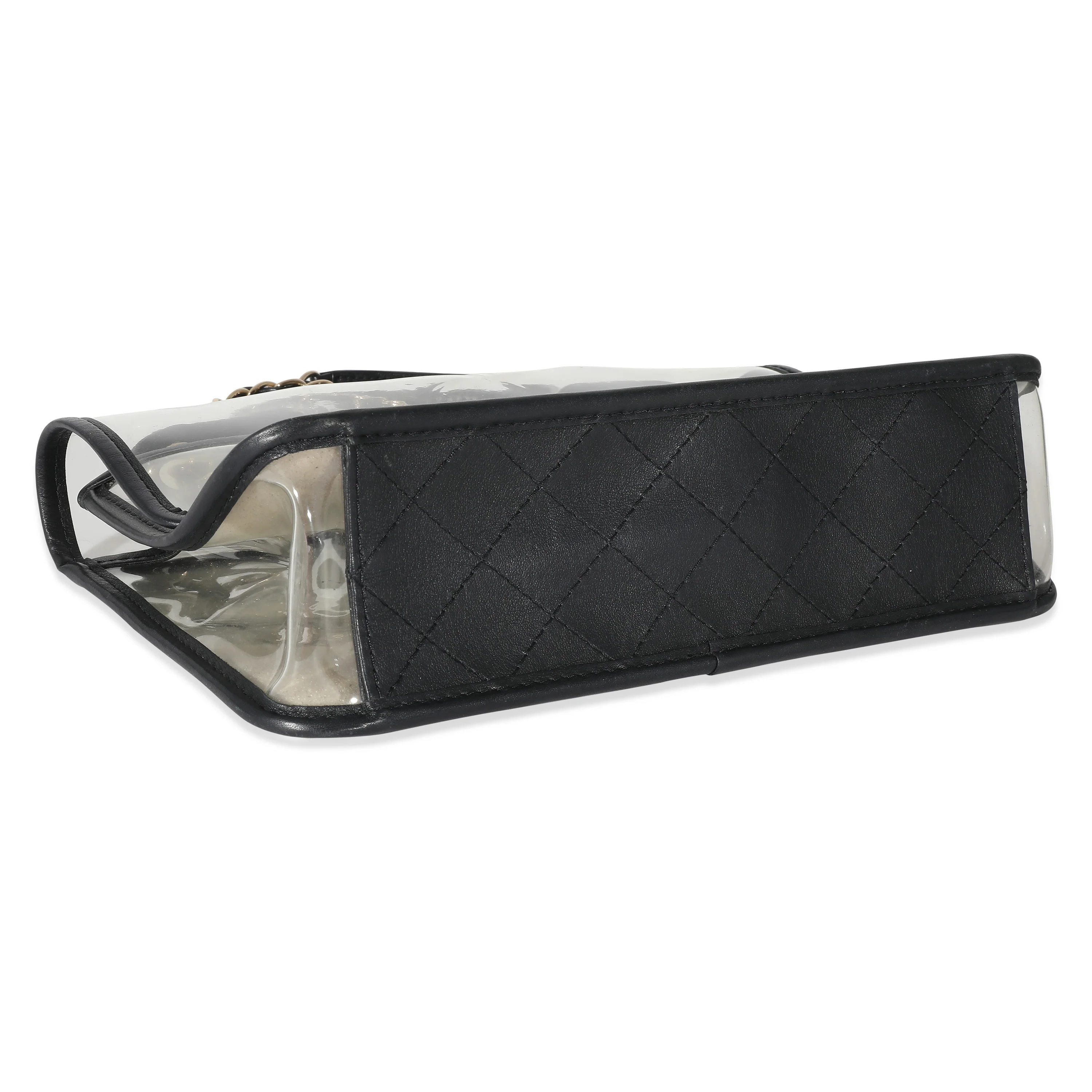 Chanel Black Lambskin PVC Sand By The Sea Medium Flap Bag - Image 6