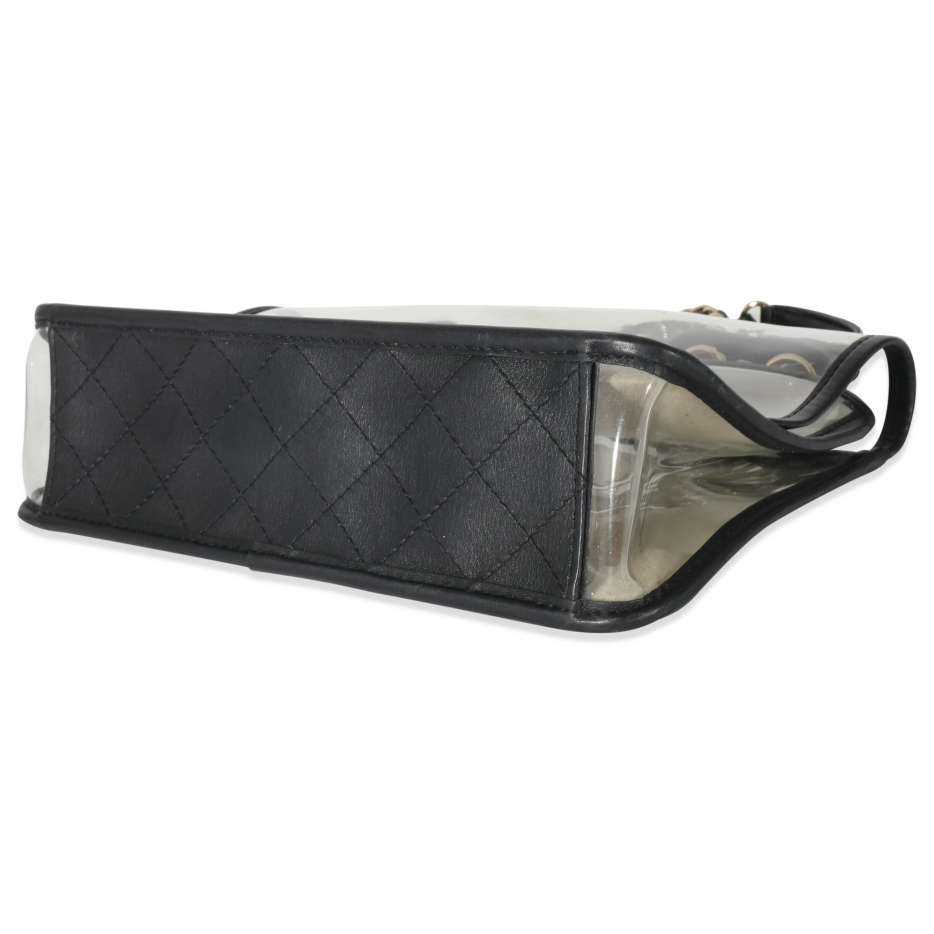 Chanel Black Lambskin PVC Sand By The Sea Medium Flap Bag - Image 7