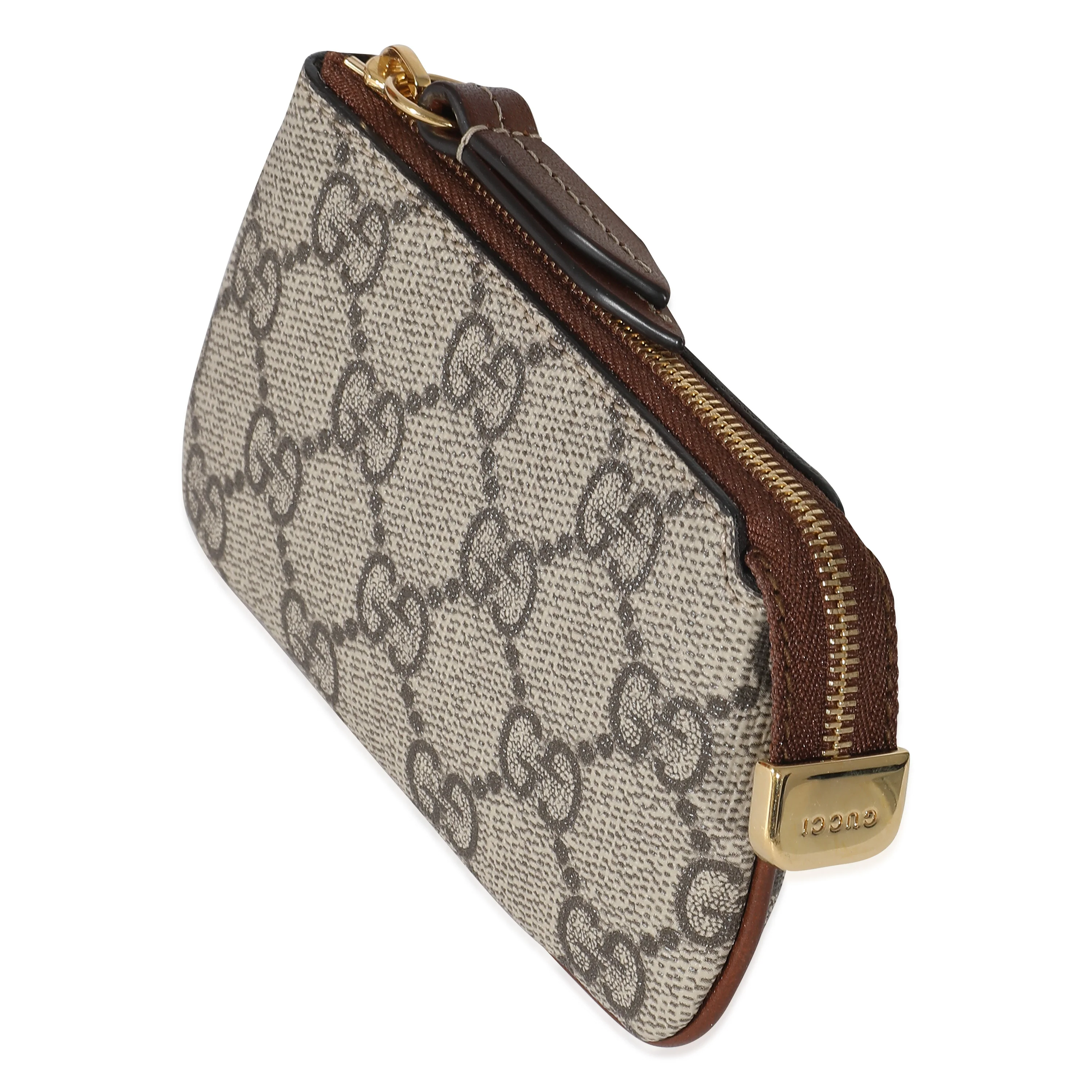 Gucci Beige GG Supreme Key Pouch - Image 2