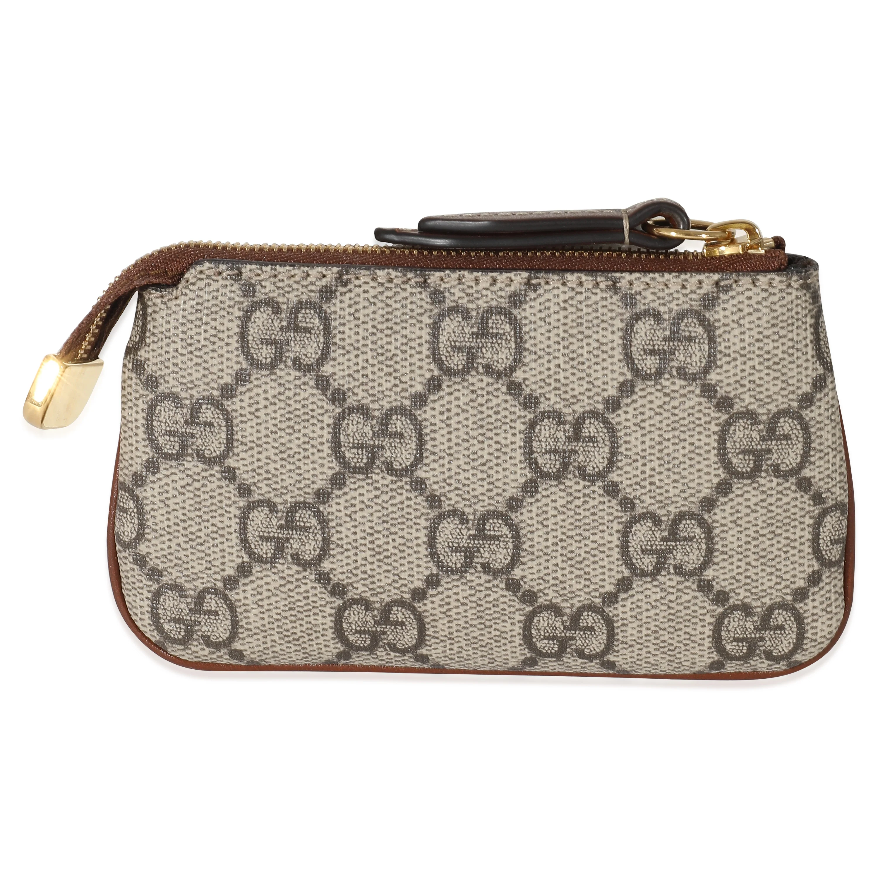 Gucci Beige GG Supreme Key Pouch - Image 3