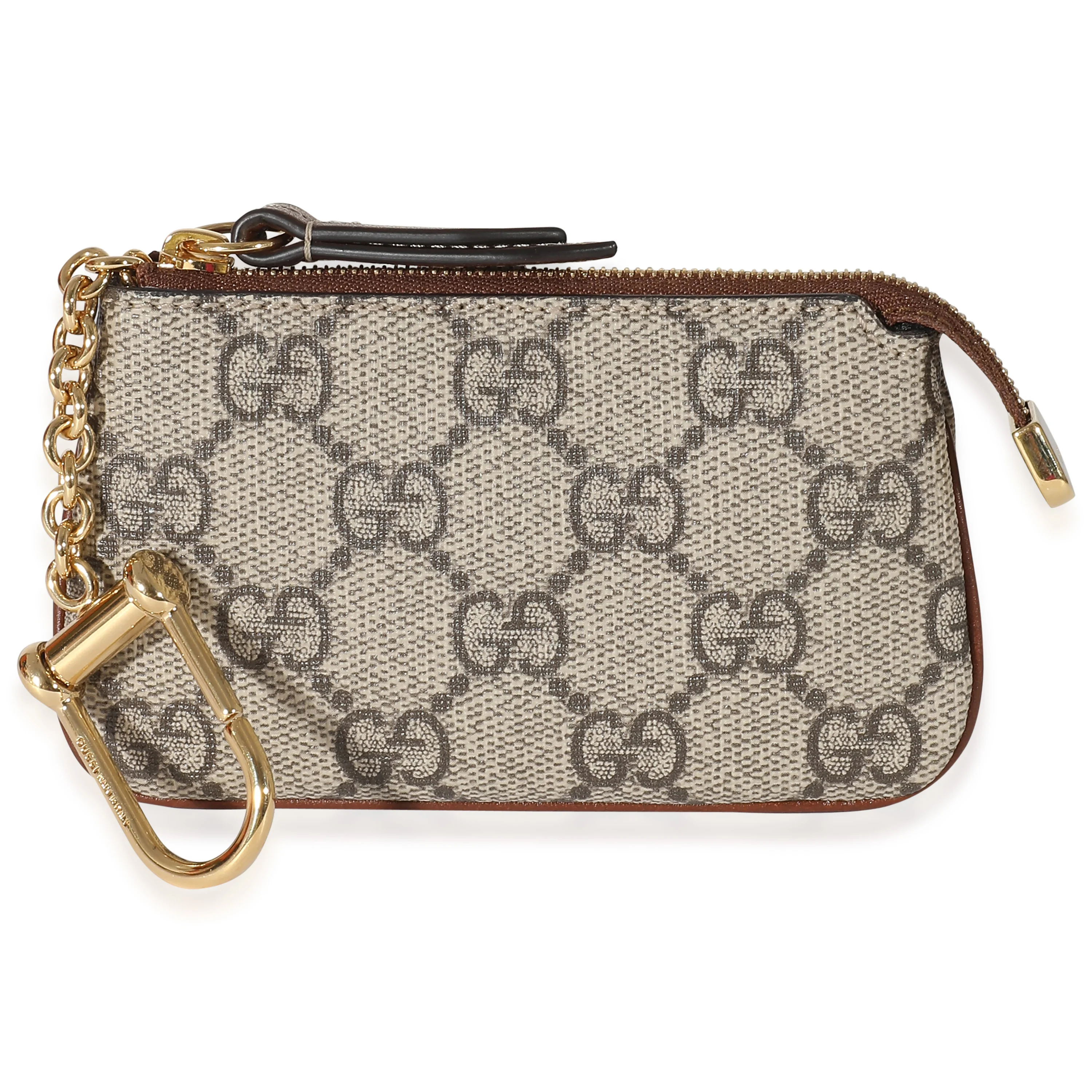 Gucci Beige GG Supreme Key Pouch - Image 4