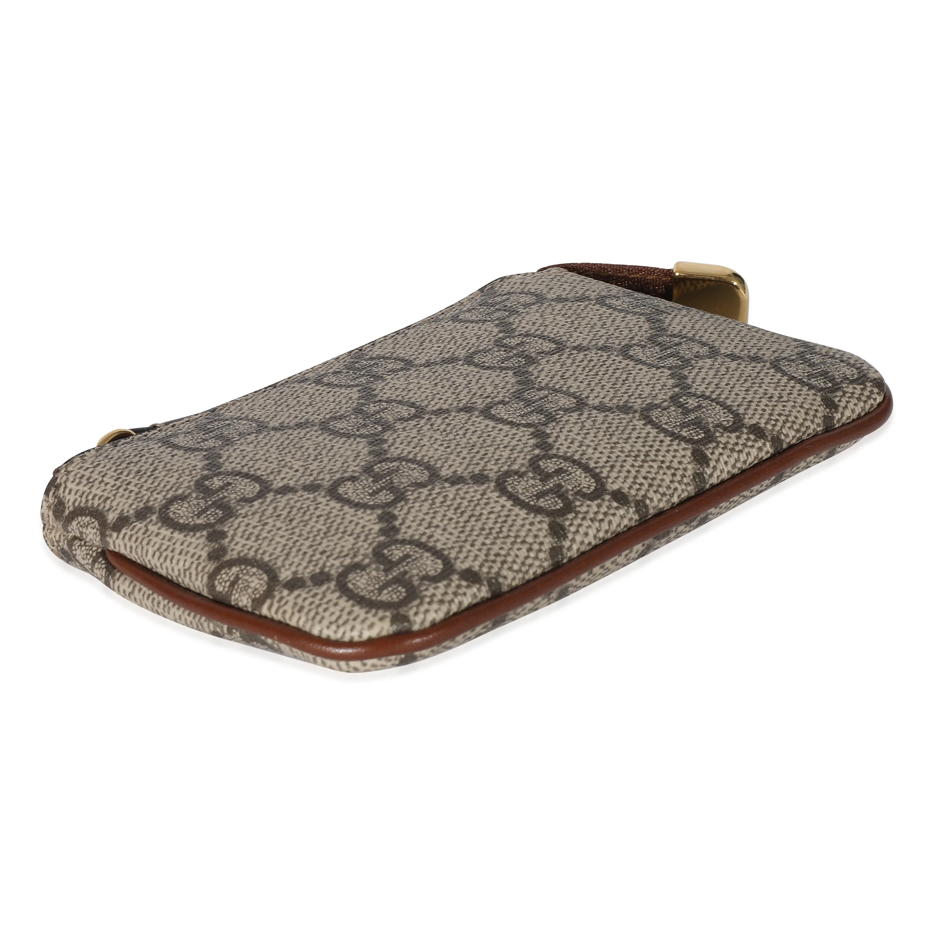 Gucci Beige GG Supreme Key Pouch - Image 6