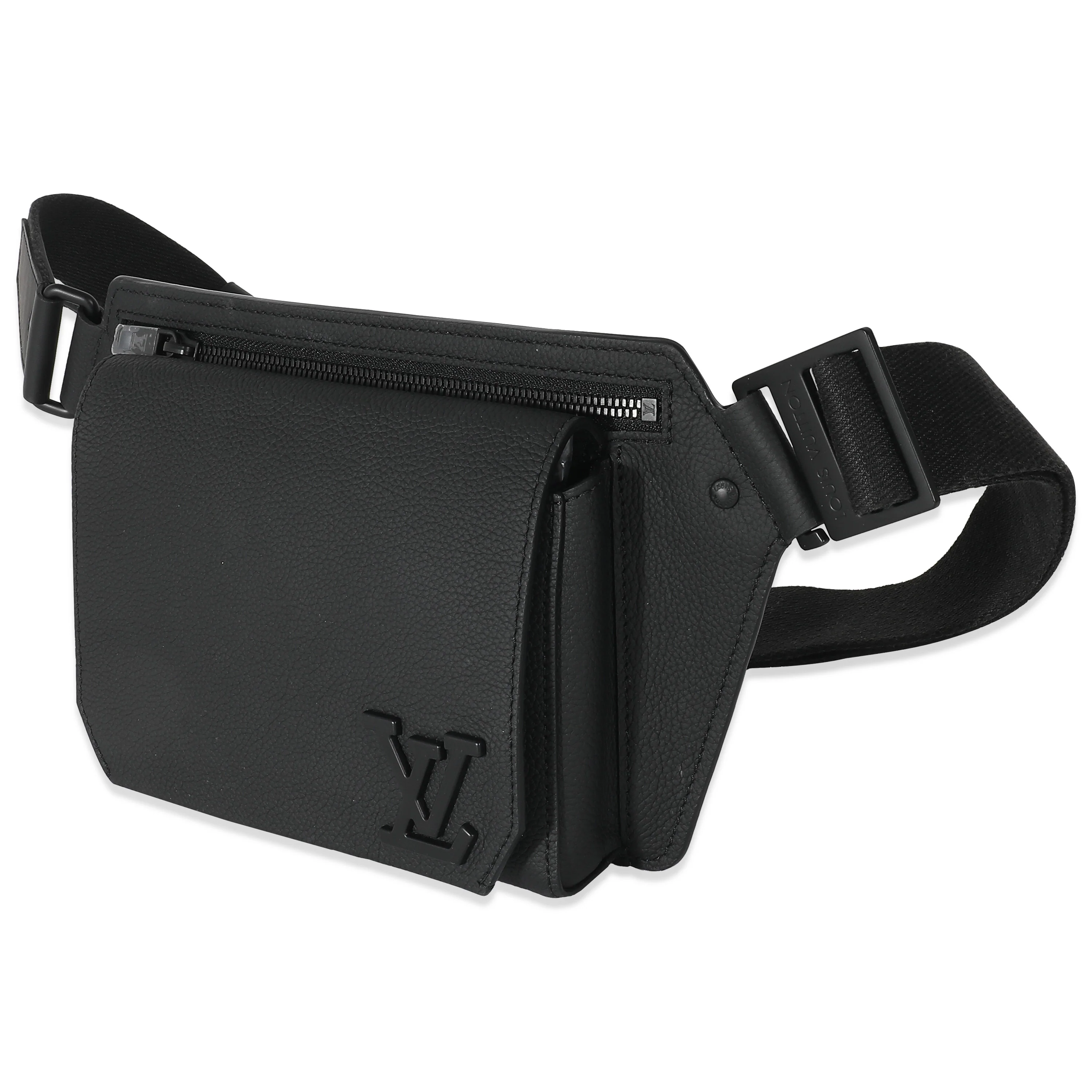 Louis Vuitton Black Grained Calfskin Aerogram Takeoff Sling Bag - Image 2