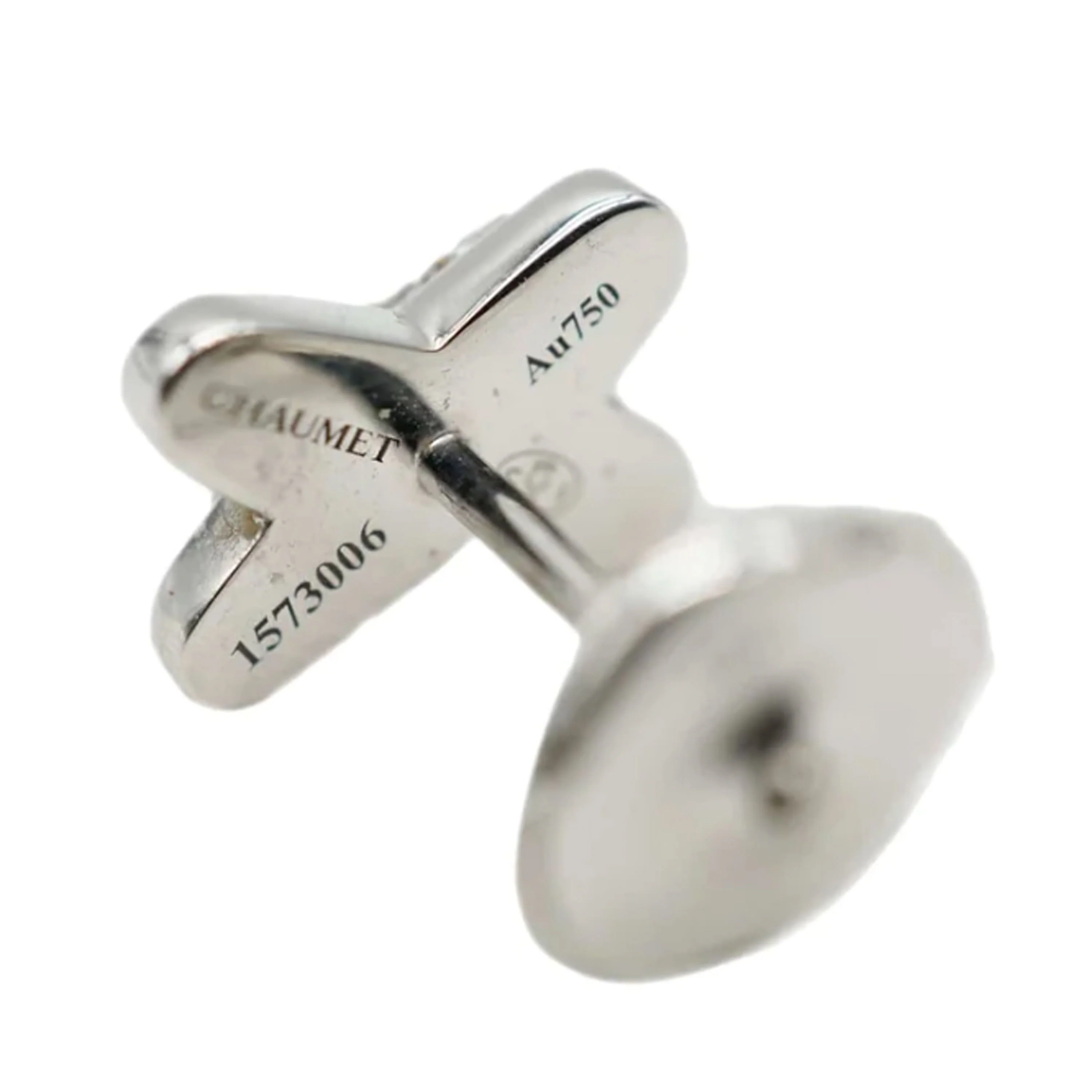 Jeux de Liens Single Earring in 18K White Gold 0.16 CTW - Image 3