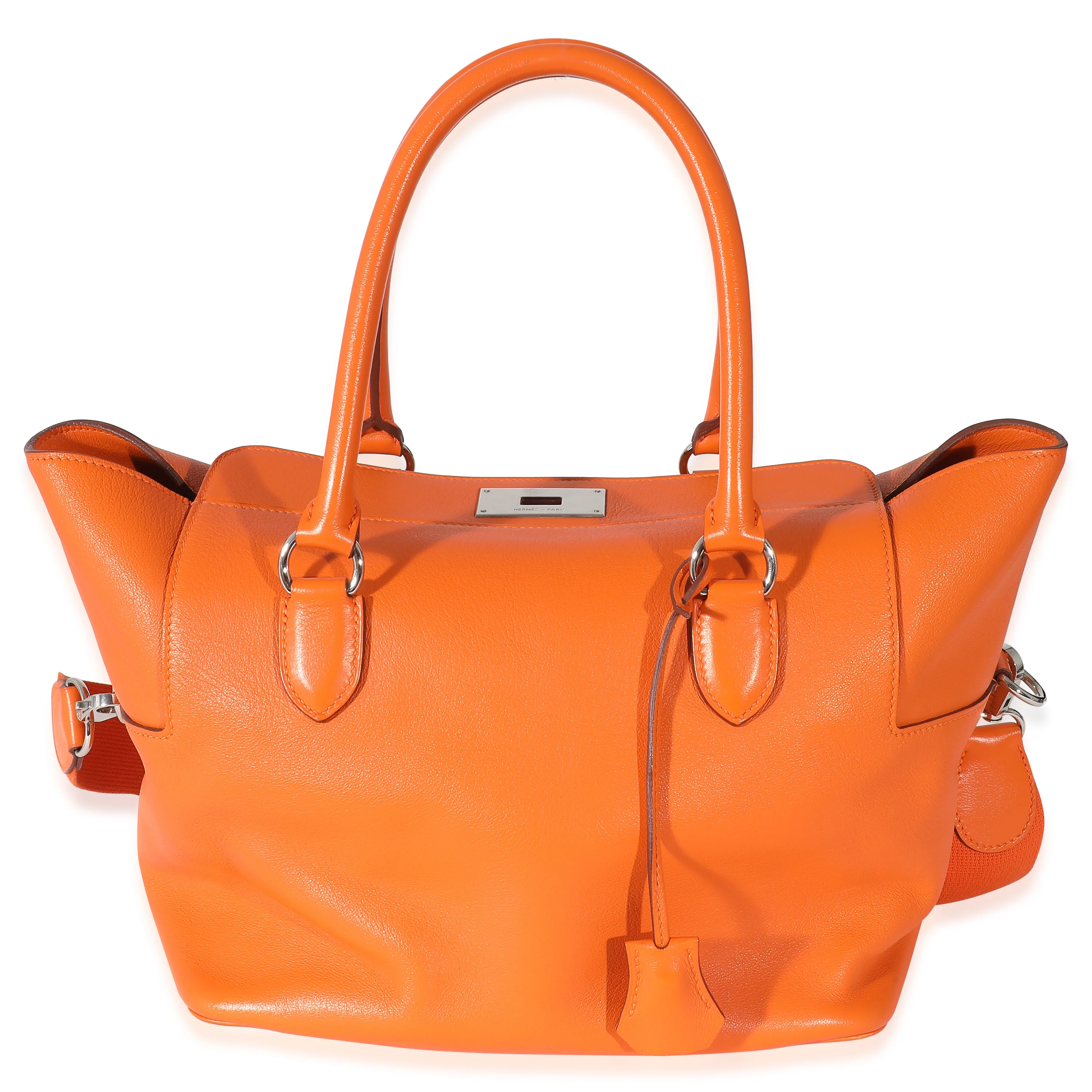 Hermès Orange Swift Toolbox 26 PHW