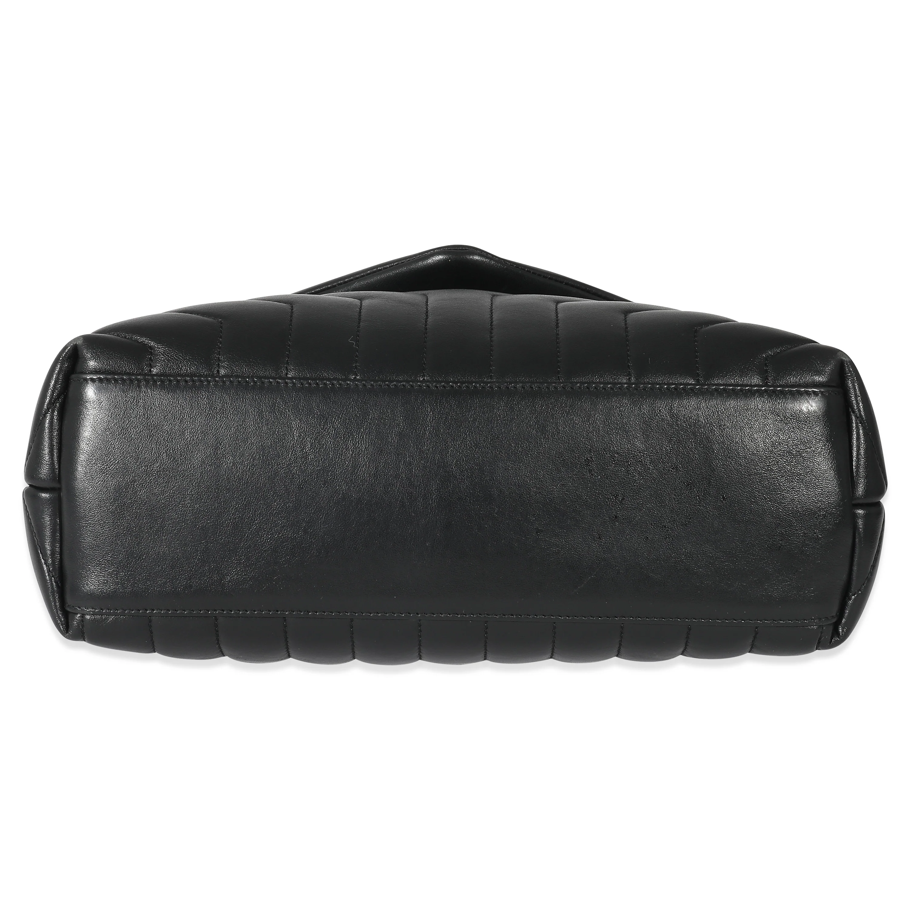 Saint Laurent Black Matelassé Leather Medium Loulou Bag - Image 3
