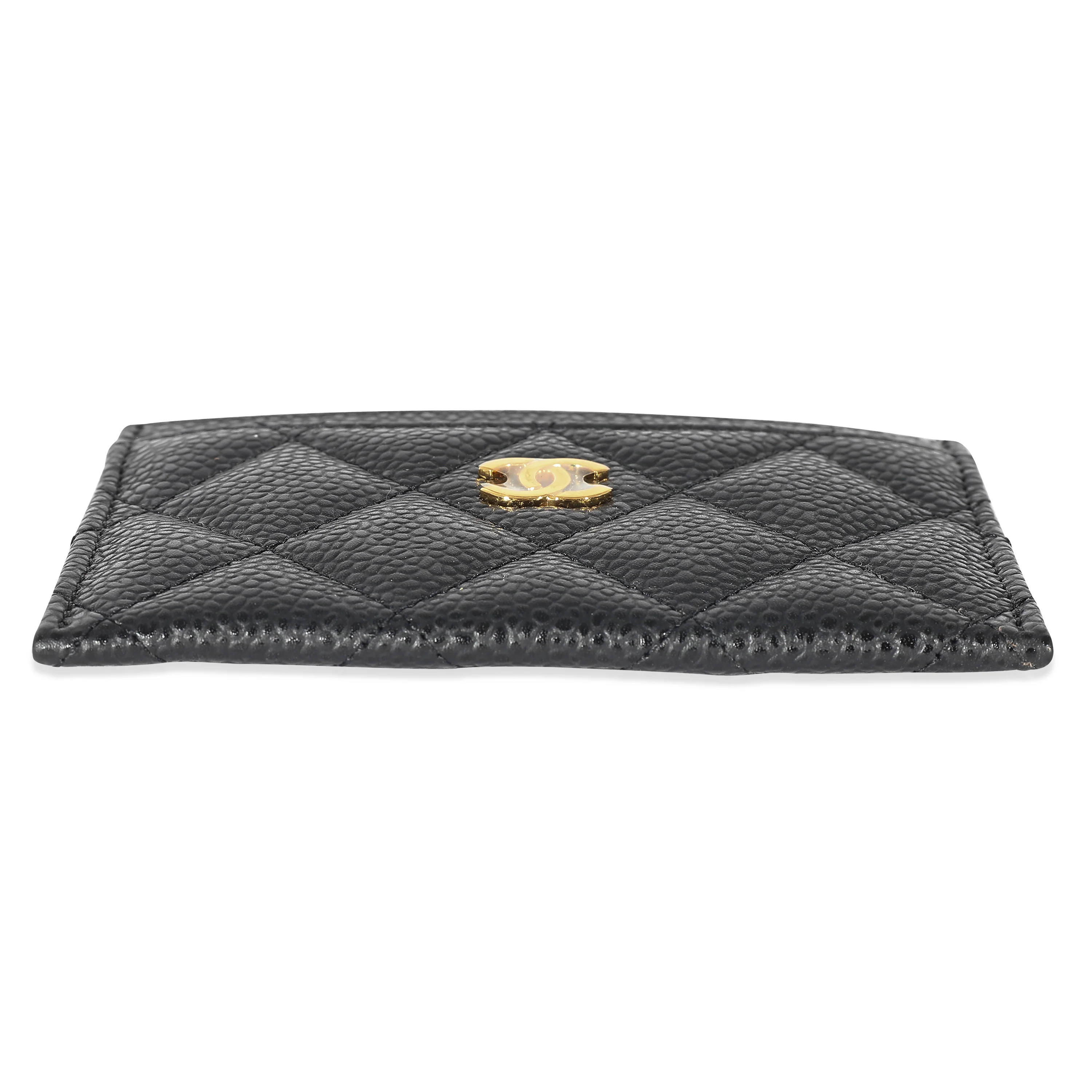 Chanel Black Quilted Caviar Card Case - Image 7