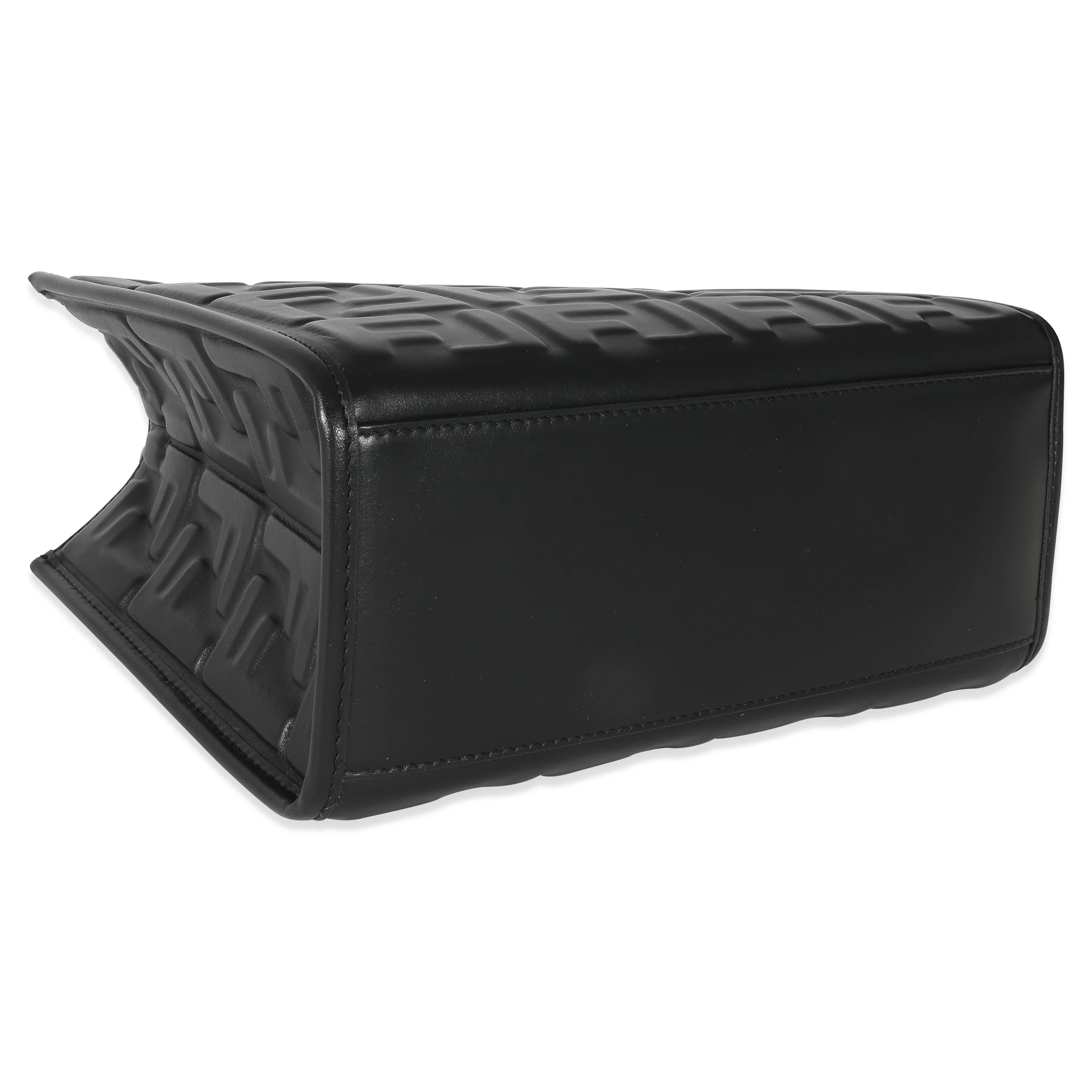 Fendi Black FF Vitello Embossed Small Sunshine Tote - Image 4