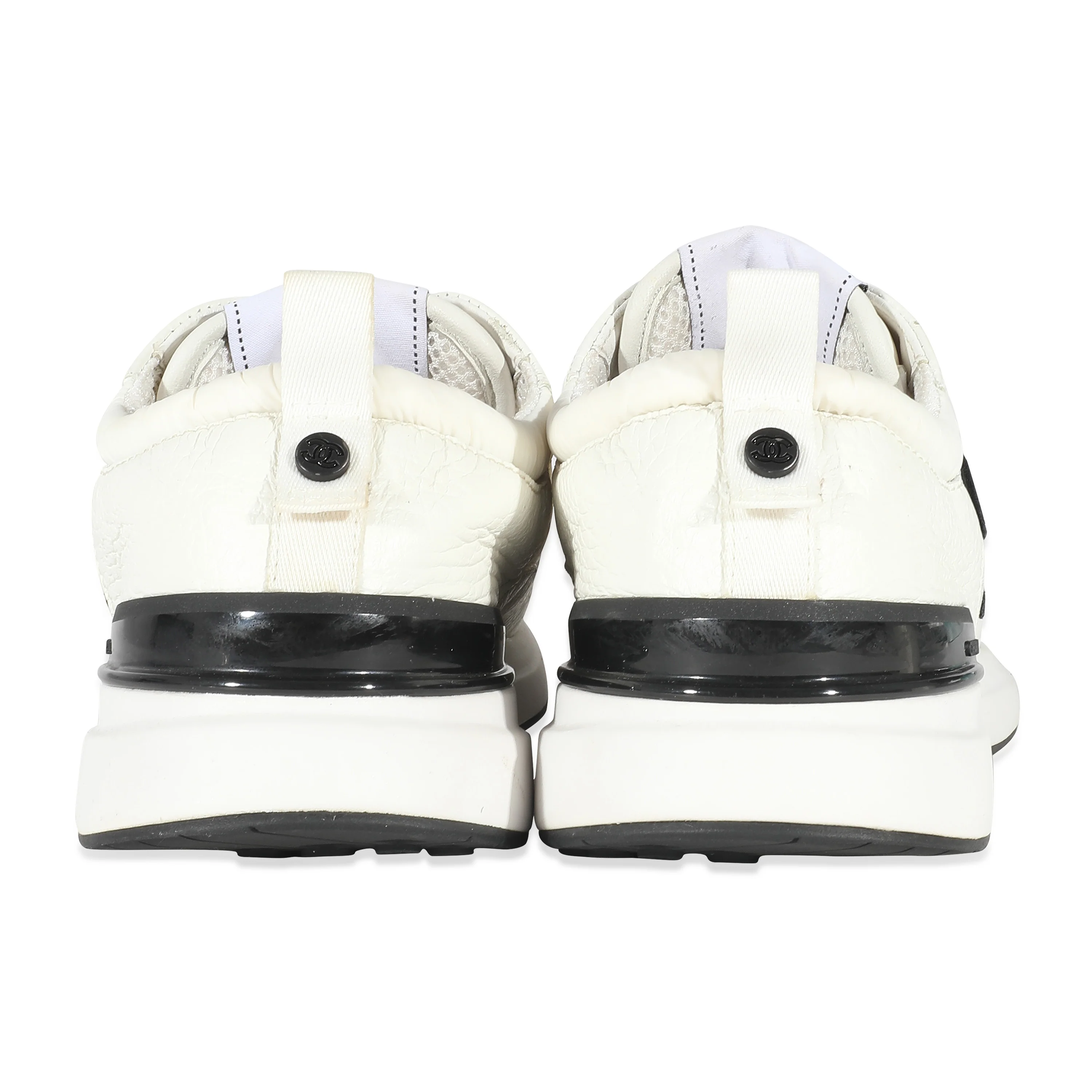 White Mesh and Leather CC Logo Trainer 42 - Image 4