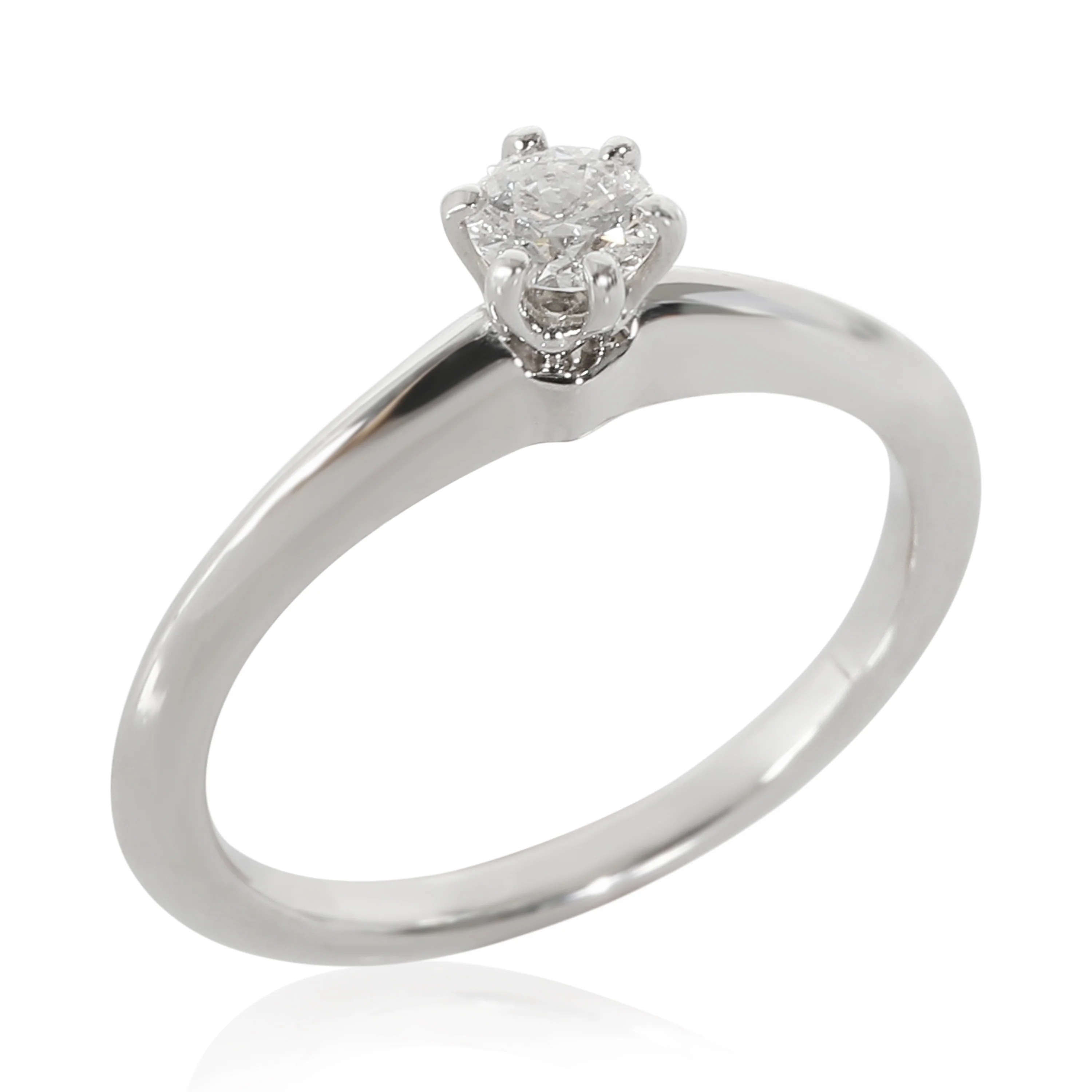 Diamond Engagement Ring in Platinum E VS2 0.19 CTW - Image 5