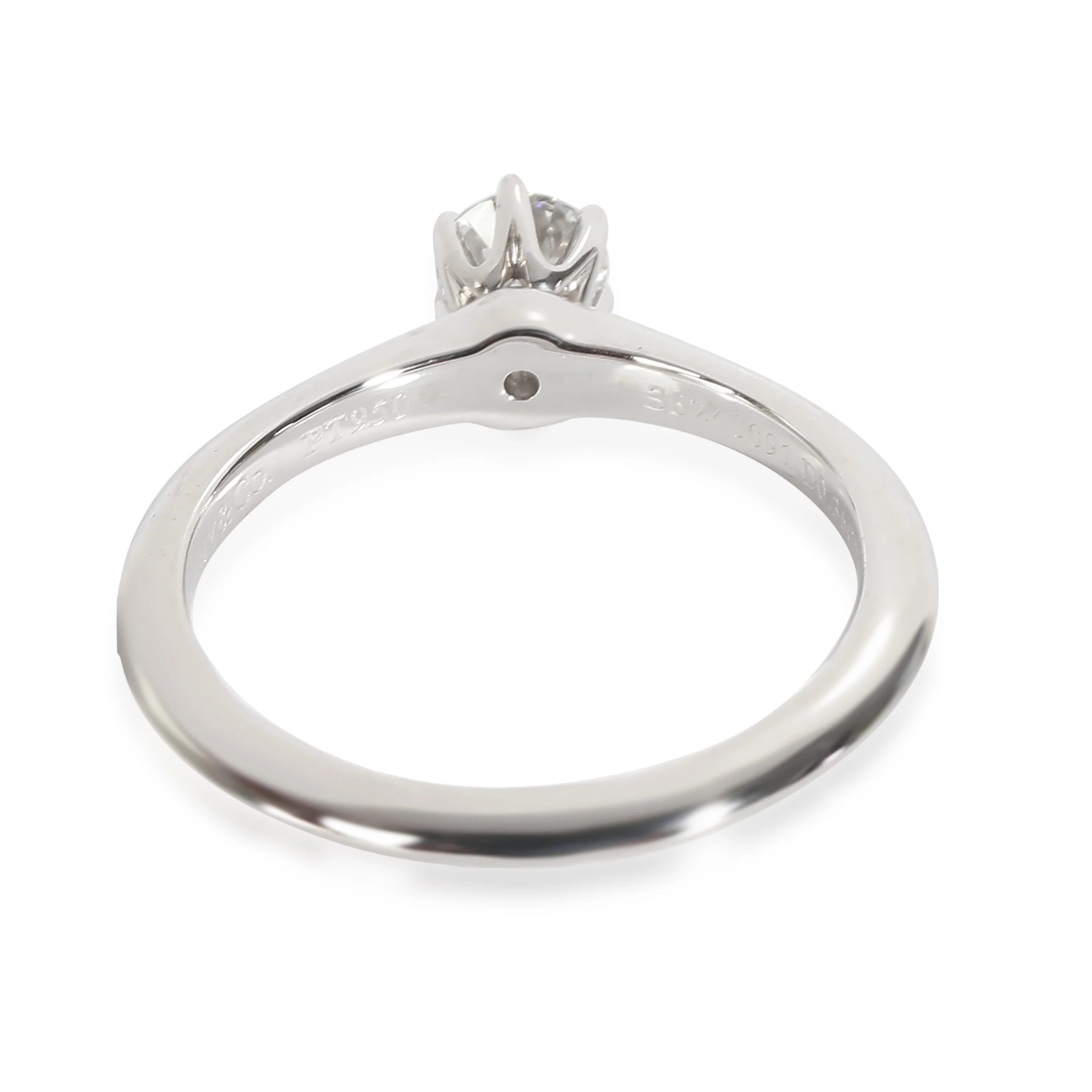 Diamond Engagement Ring in Platinum D VVS2 0.36 CTW - Image 4