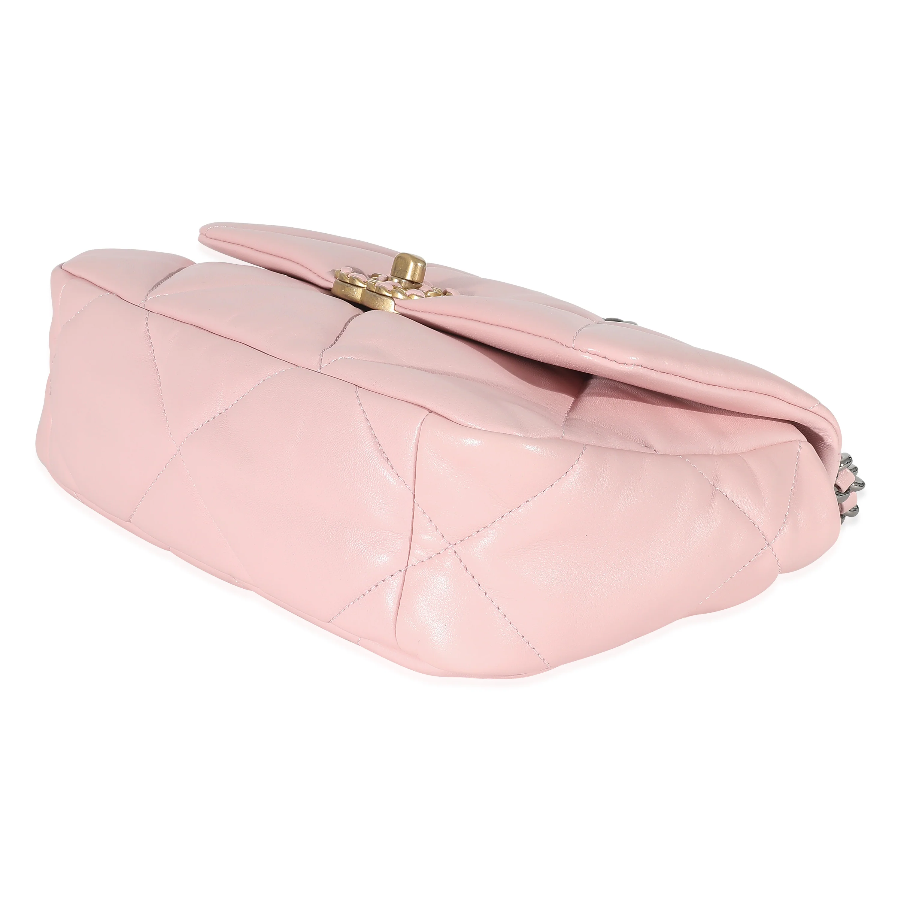 Chanel Light Pink Lambskin Small Chanel 19 Flap Bag - Image 6