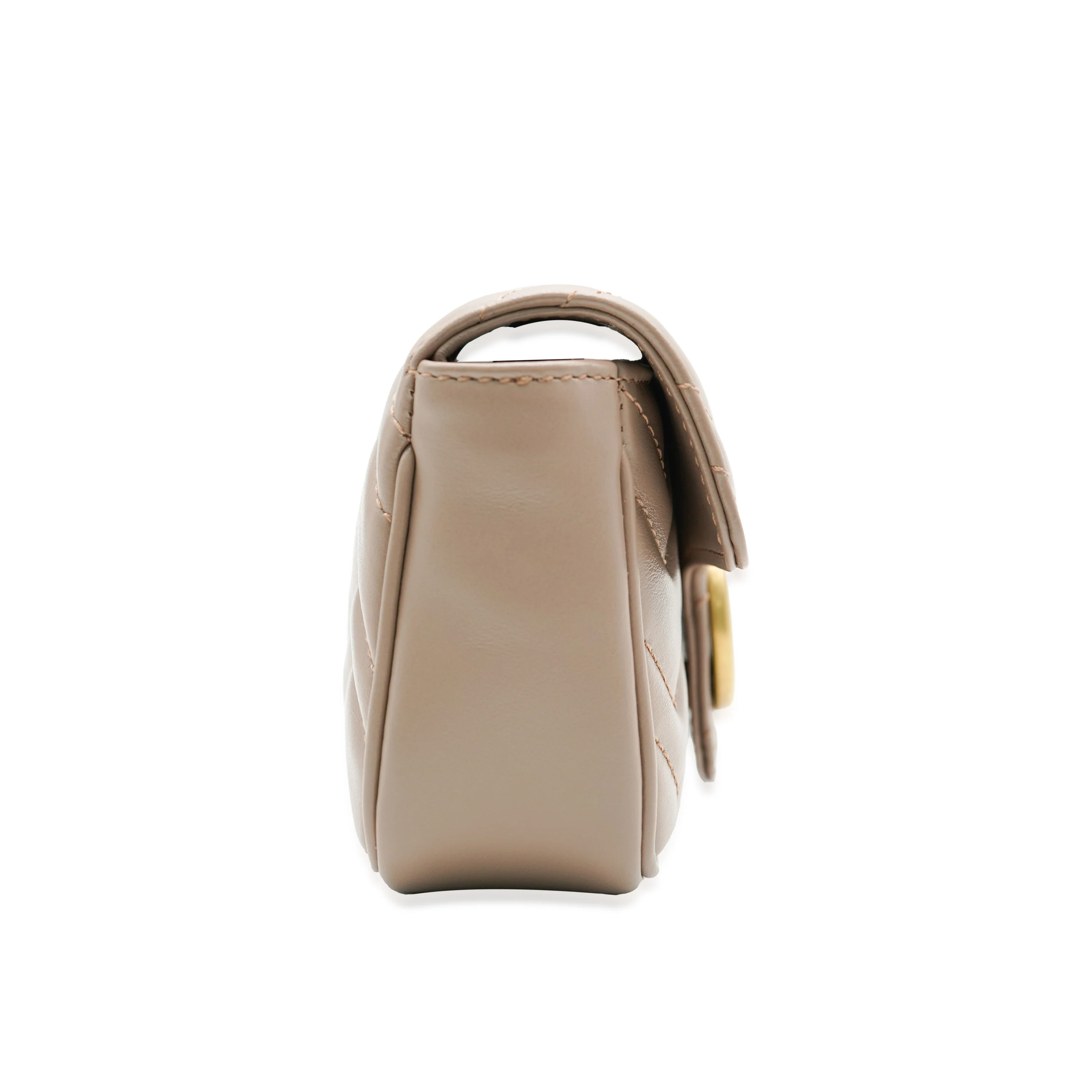 Gucci Beige Leather Super Mini GG Marmont - Image 3
