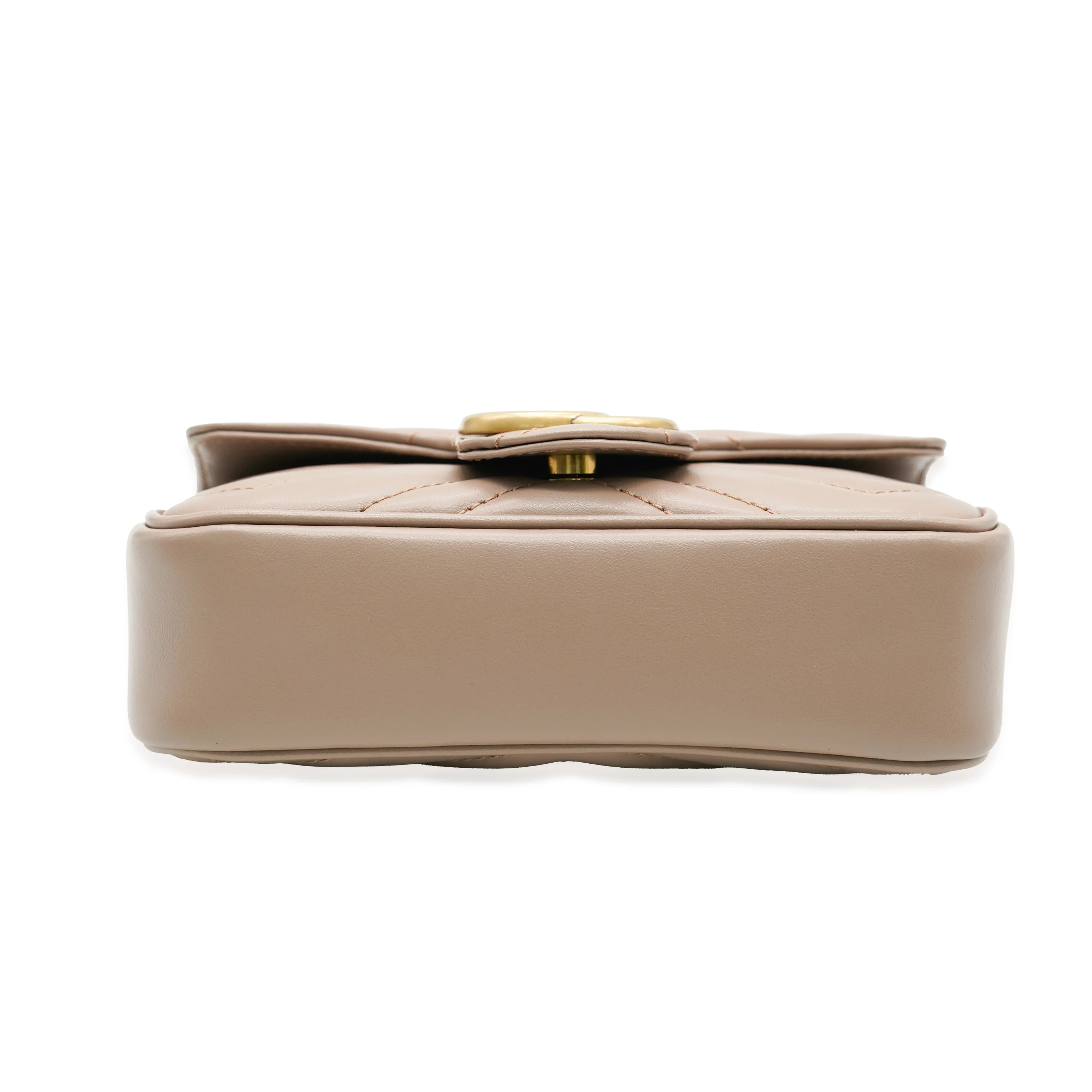 Gucci Beige Leather Super Mini GG Marmont - Image 5