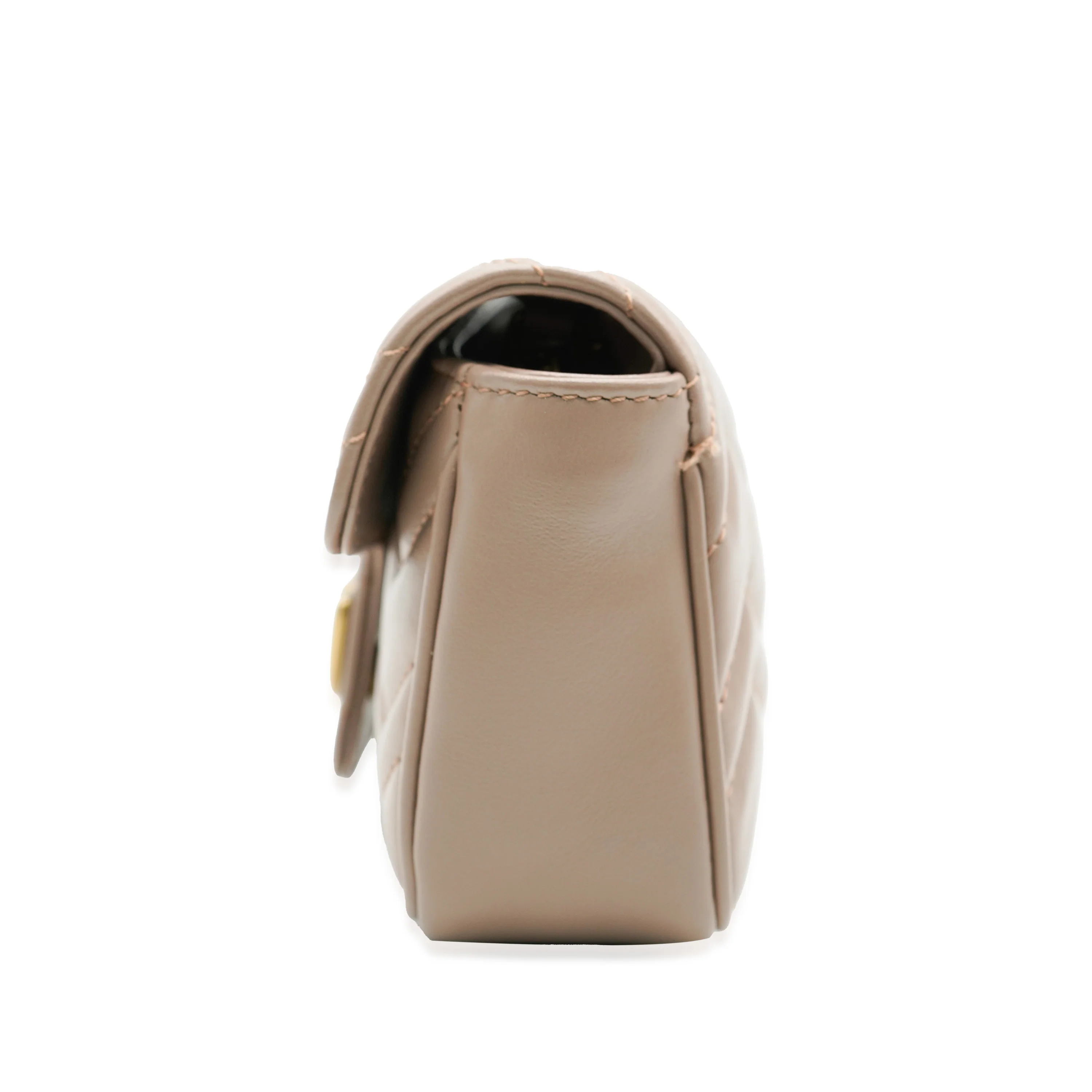 Gucci Beige Leather Super Mini GG Marmont - Image 6
