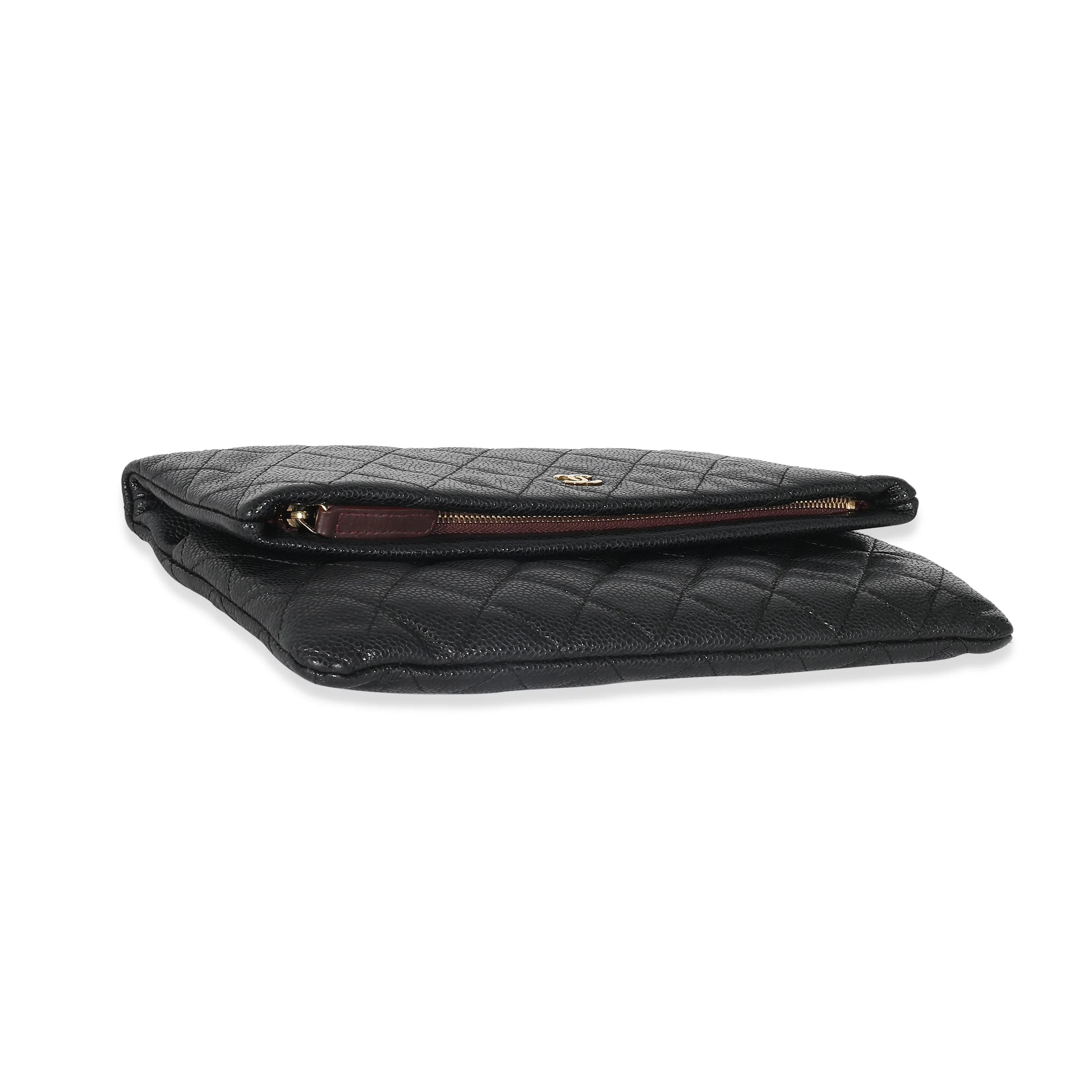 Chanel Black Quilted Caviar CC Flap Clutch - Image 5