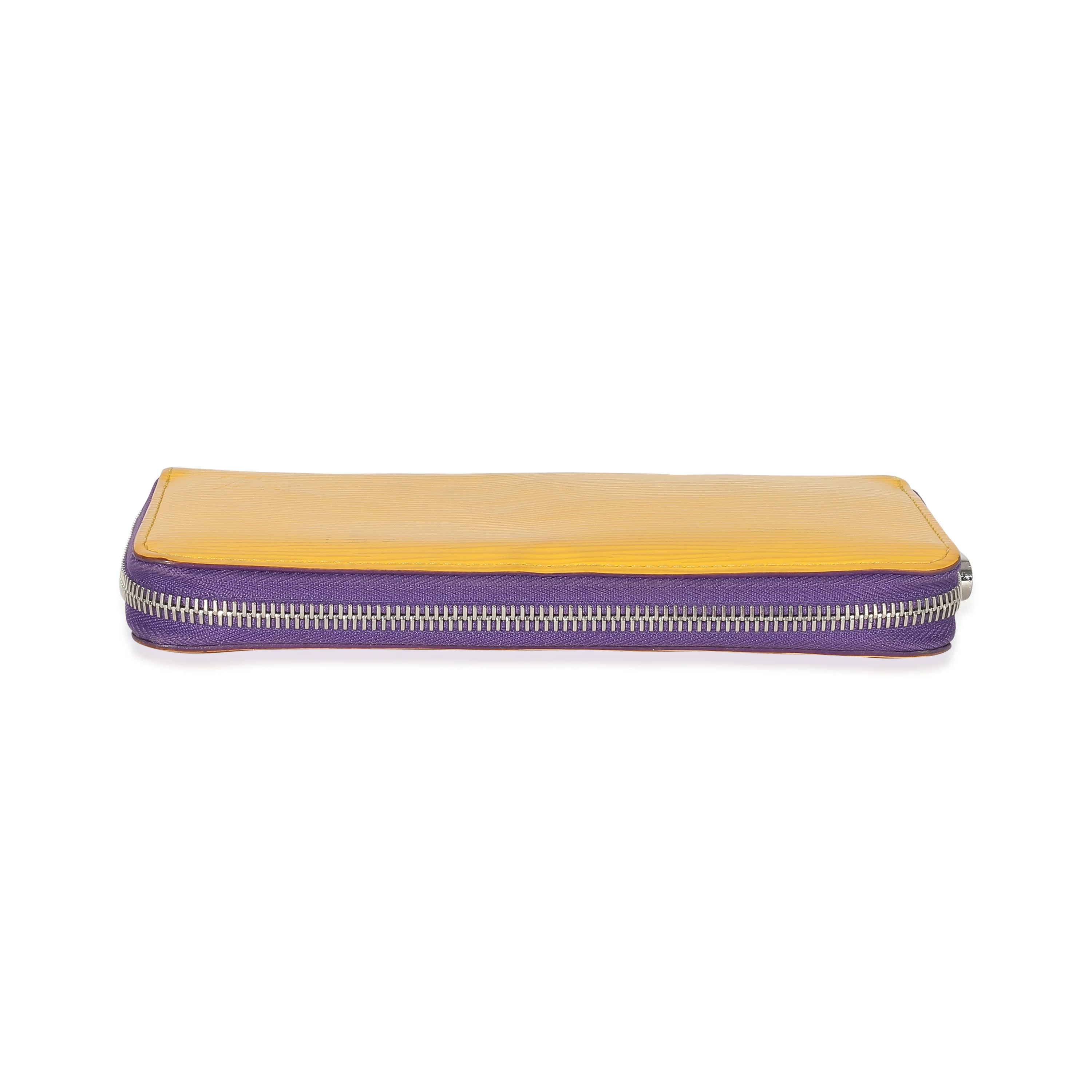 Louis Vuitton Purple Yellow Epi Zippy Wallet - Image 4